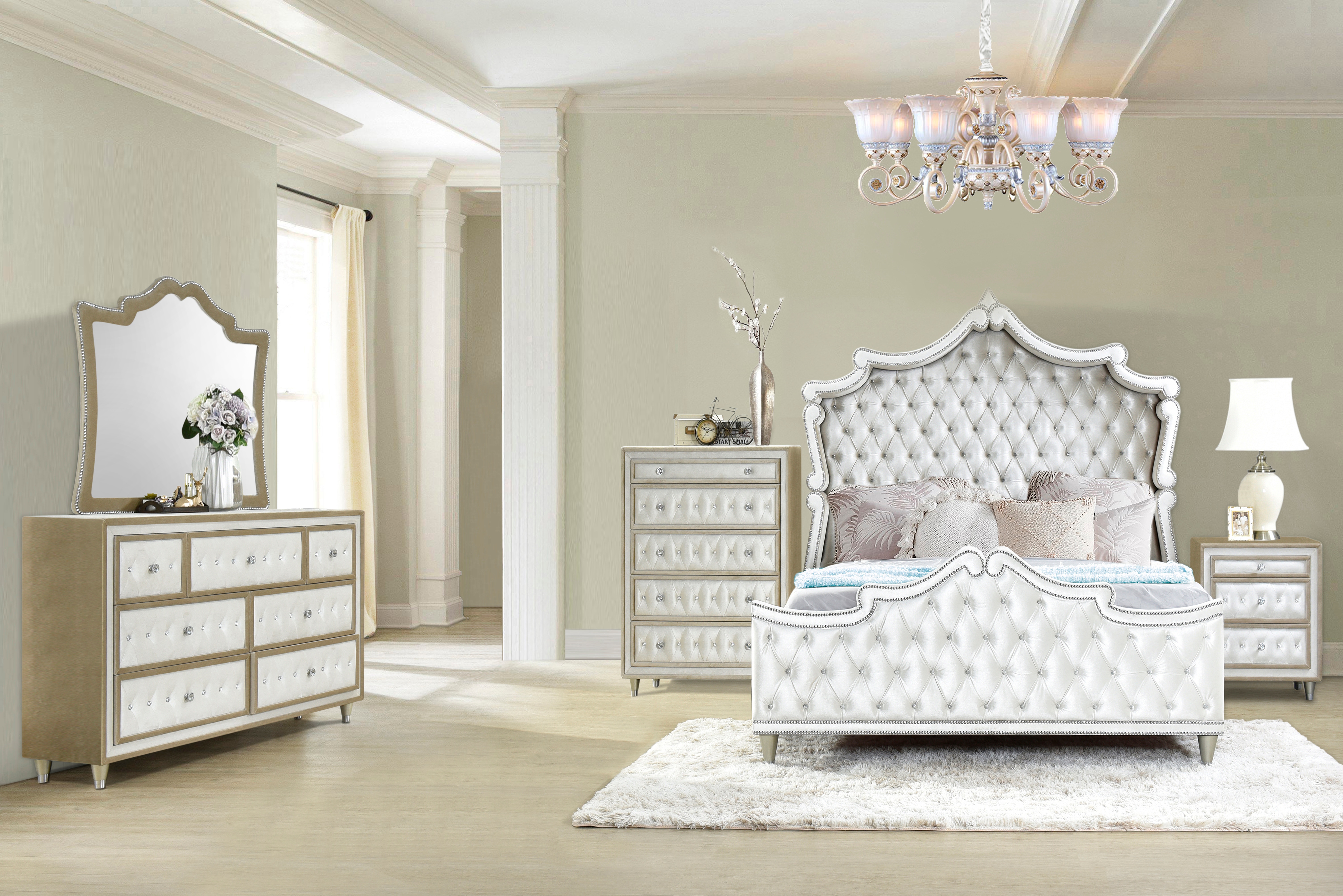 Coaster Bedroom Eastern King Bed 4 Pc Set 223521KE-S4 - Anna's