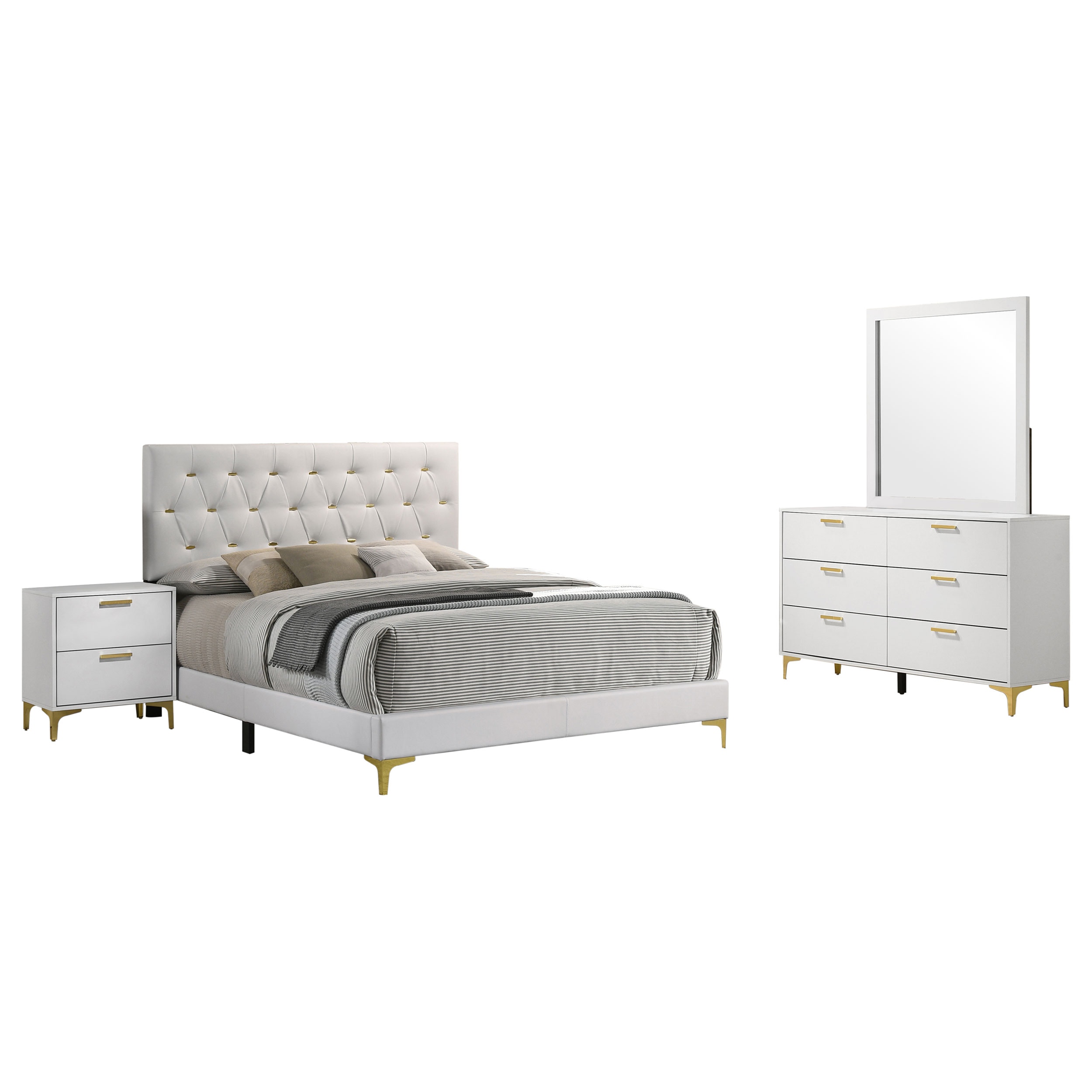 Coaster Bedroom Kendall 4-piece Queen Bedroom Set White