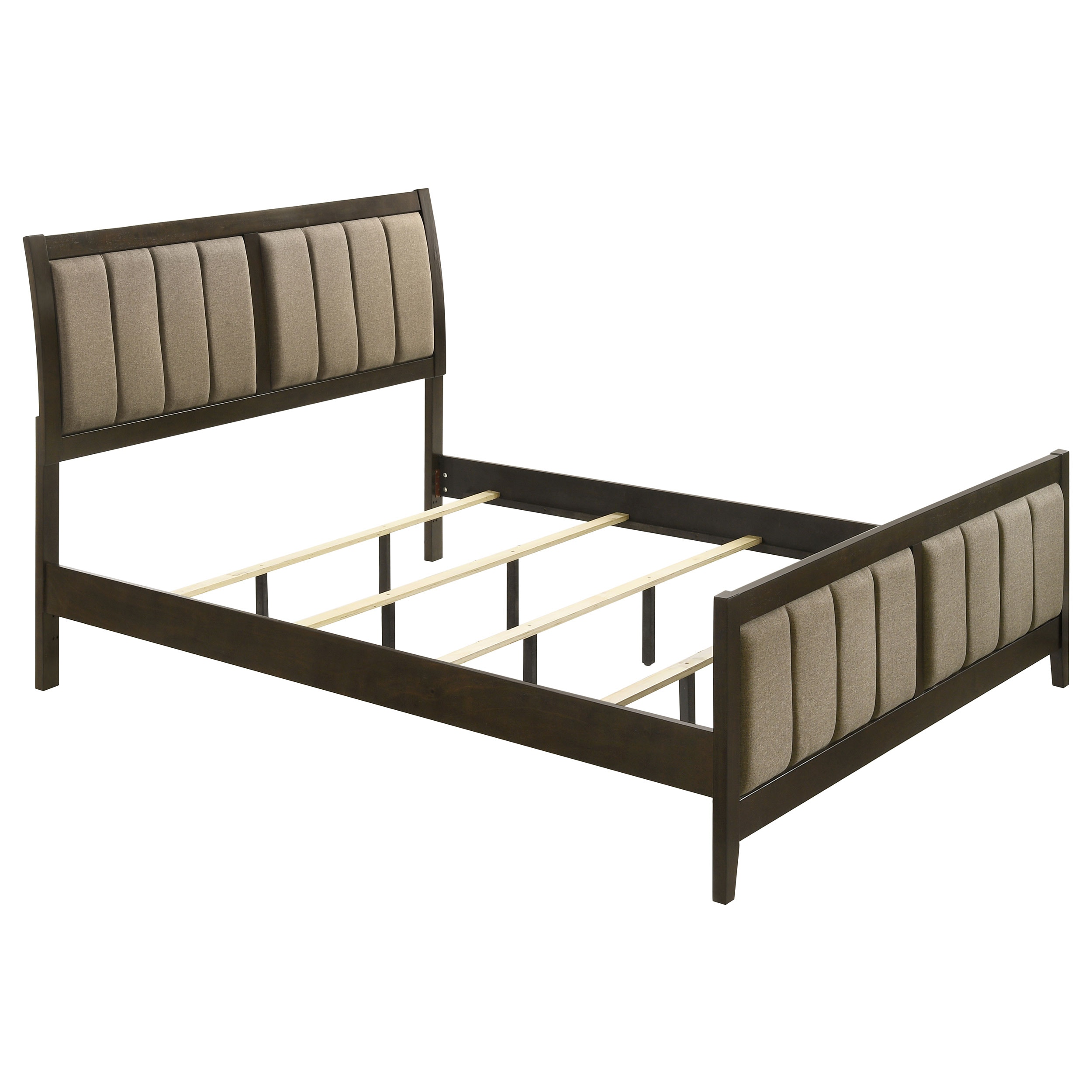 Coaster Wilkes 51-inch Upholstered California King Bed Dark Cocoa 224421KW