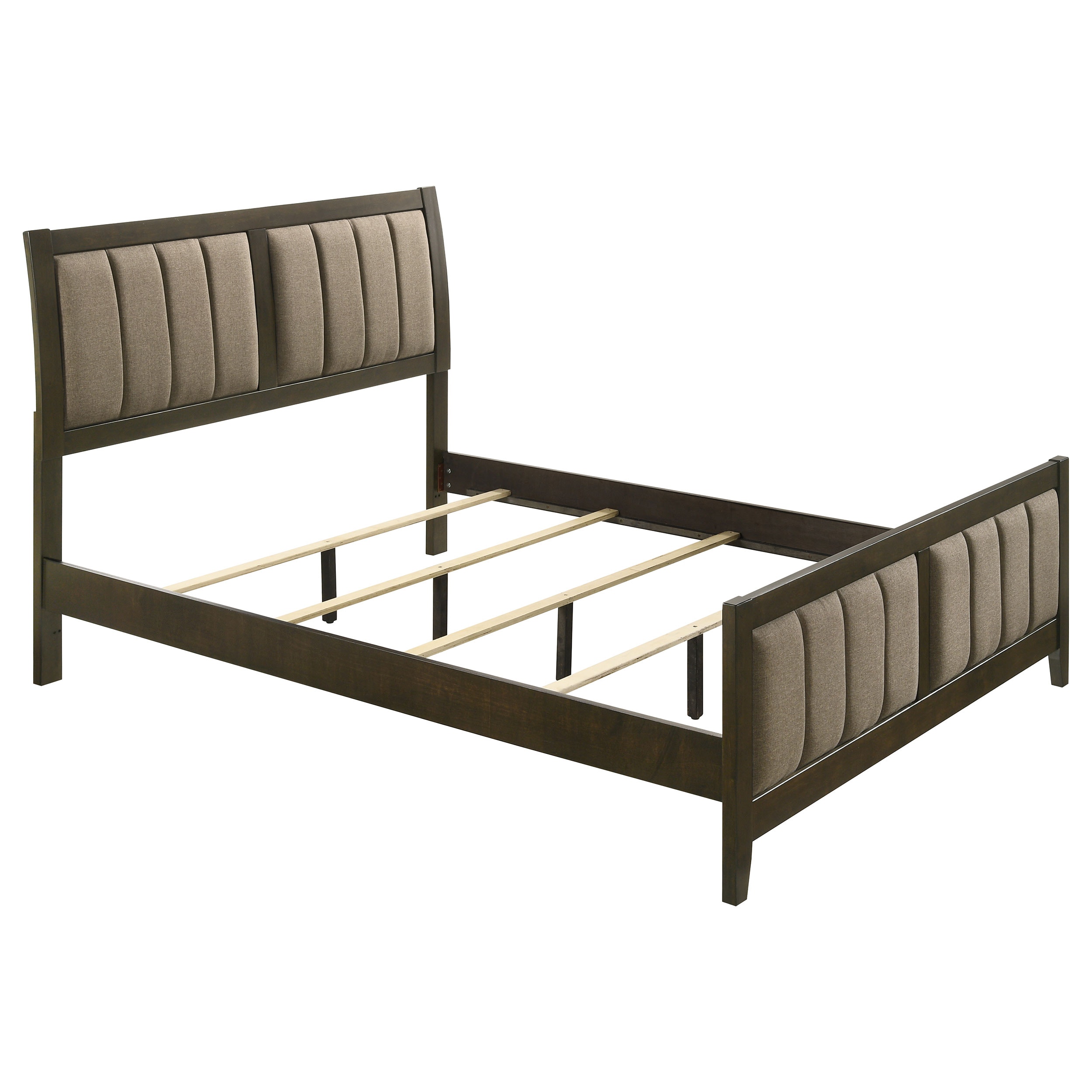Coaster Wilkes 51-inch Upholstered Queen Bed Dark Cocoa 224421Q