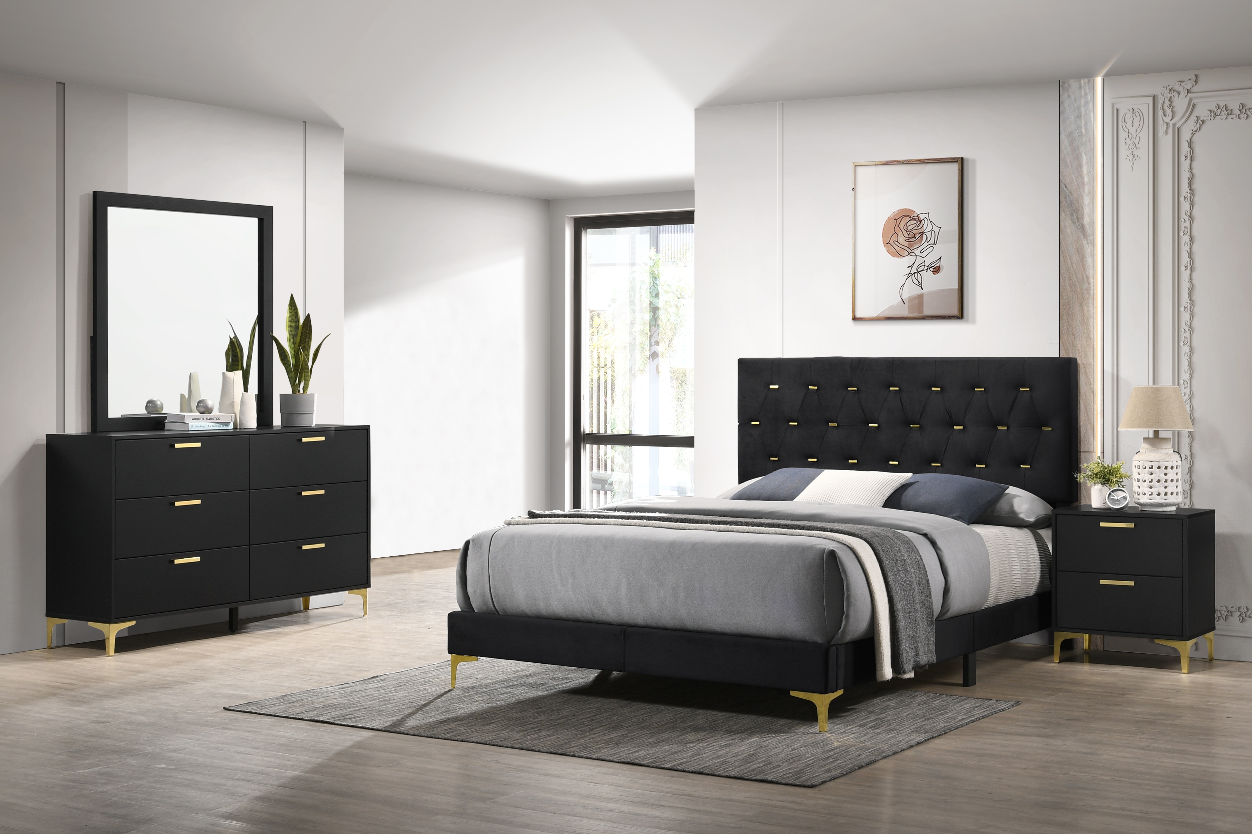 Coaster Kendall 4-piece Queen Bedroom Set Black 224451Q-S4