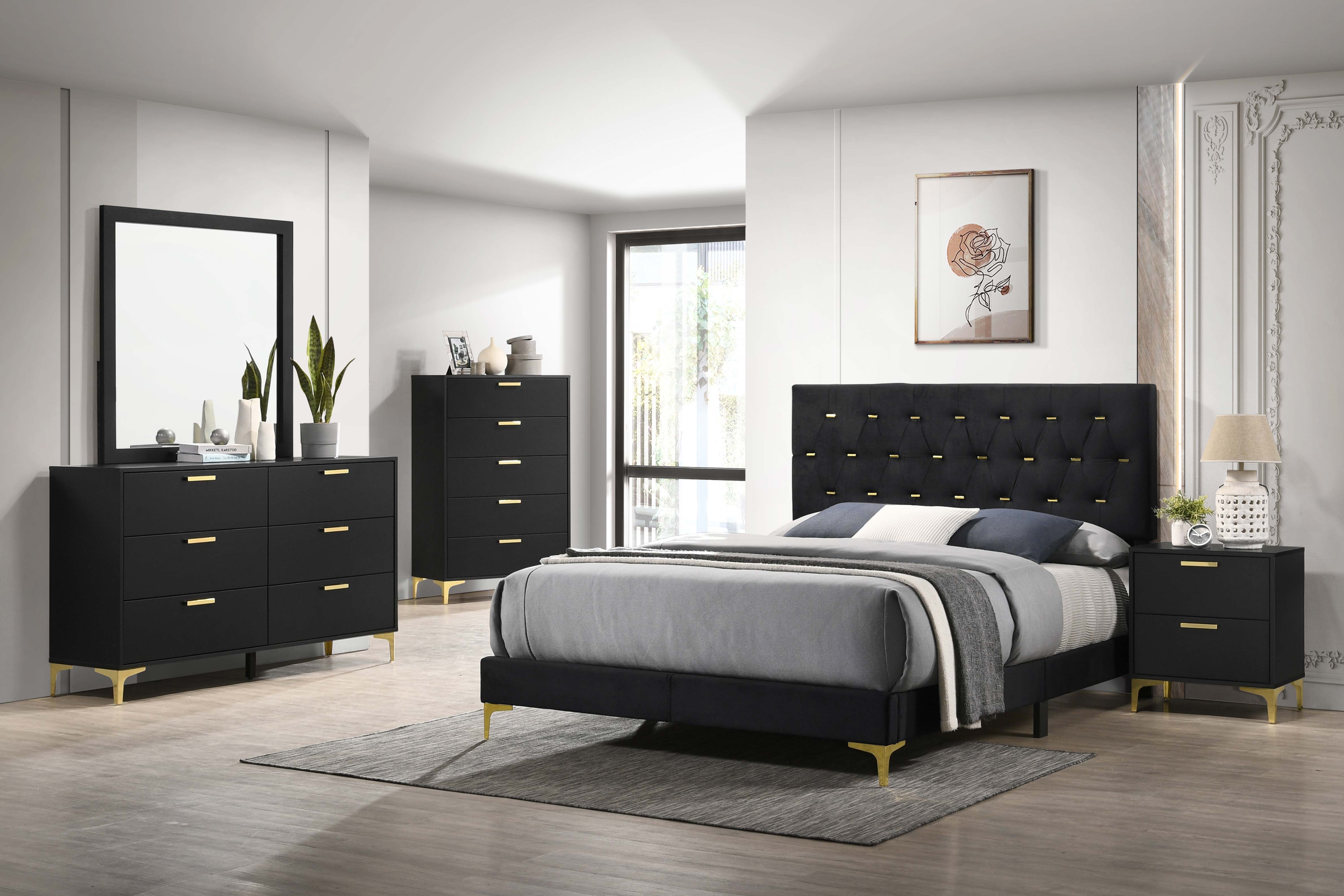 Coaster Bedroom Kendall 5-piece Queen Bedroom Set Black 224451Q-S5