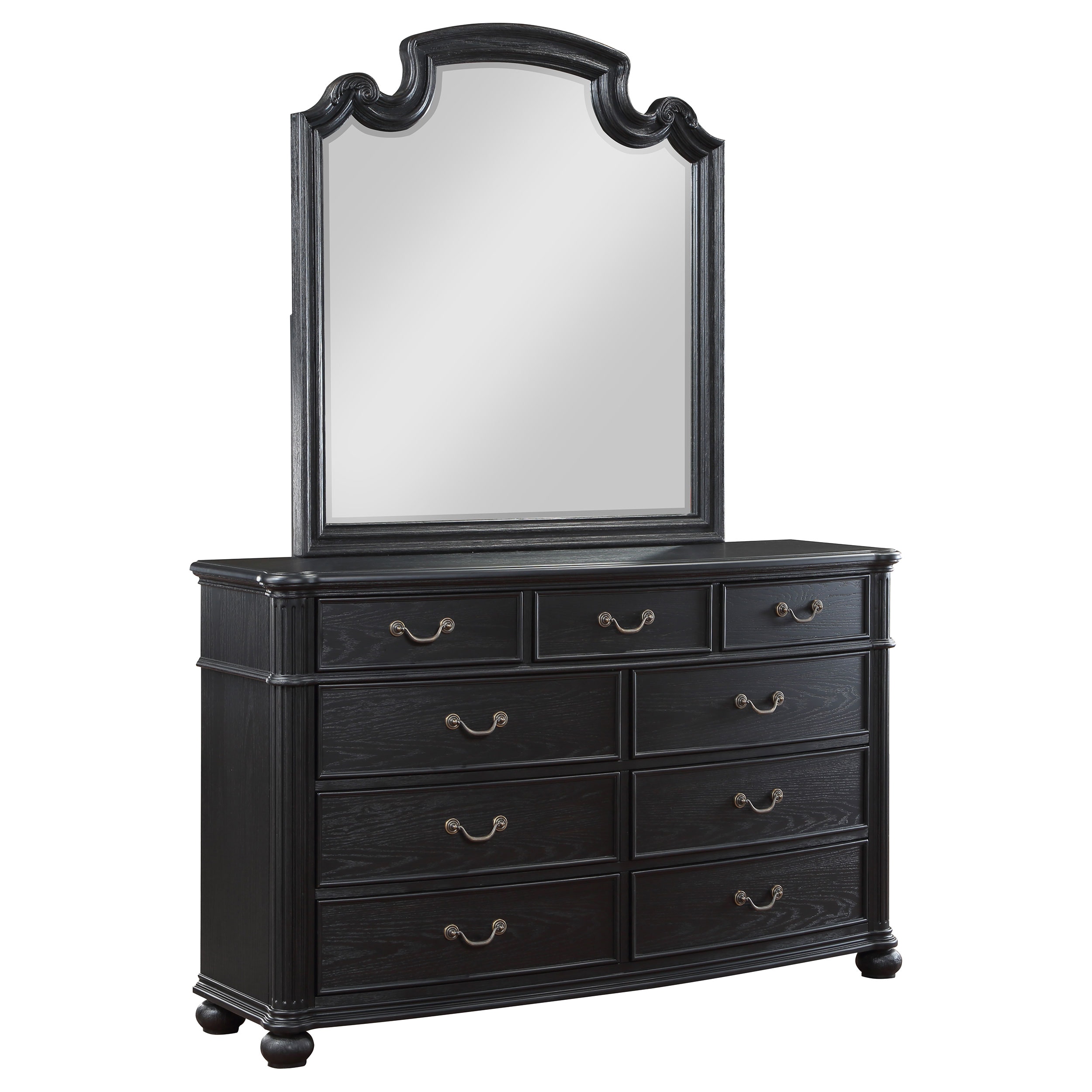 Coaster Bedroom Celina 9-drawer Dresser With Mirror Black 224763M -  Furniture Market - Austin, TX