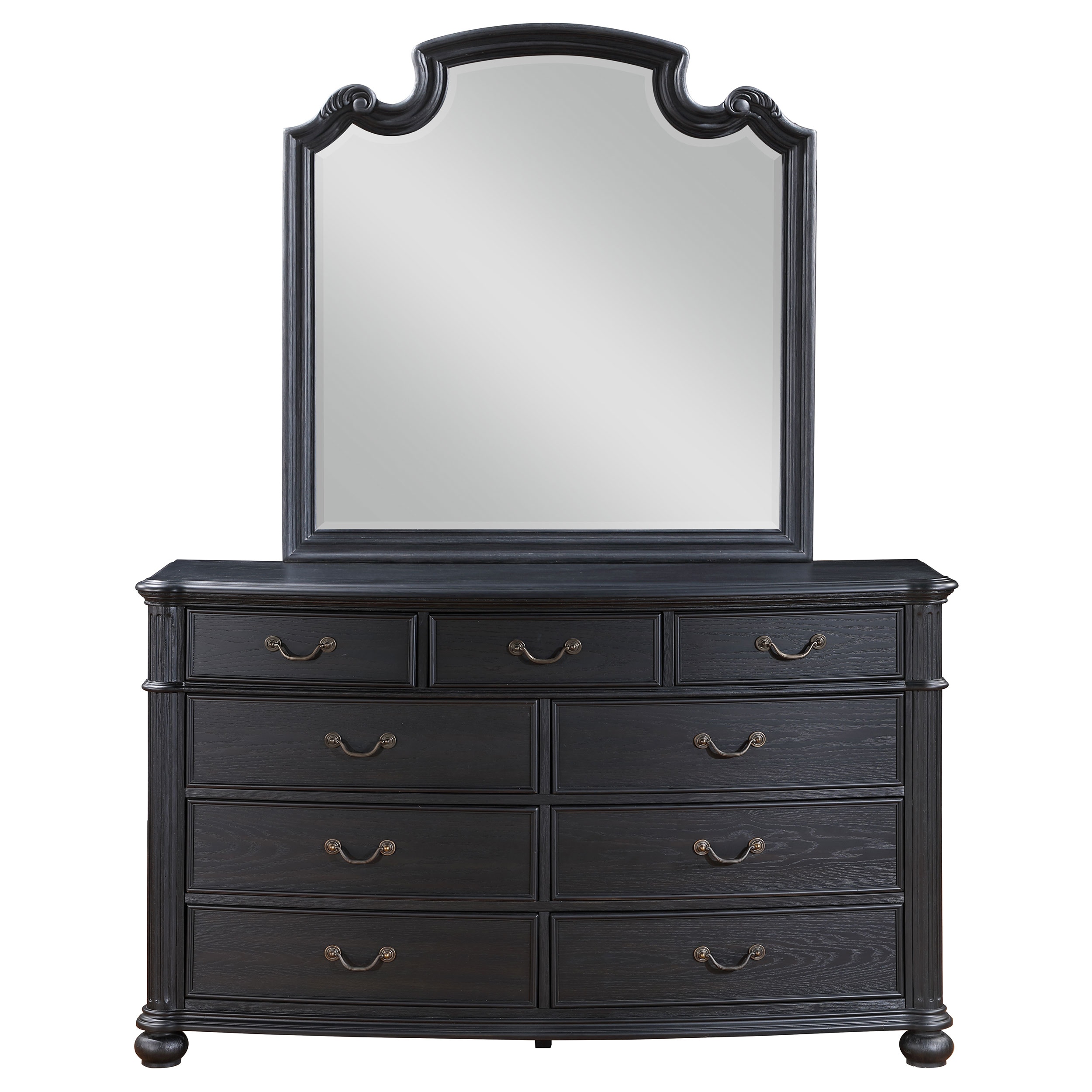 Coaster Bedroom Celina 9-drawer Dresser With Mirror Black 224763M -  Furniture Market - Austin, TX
