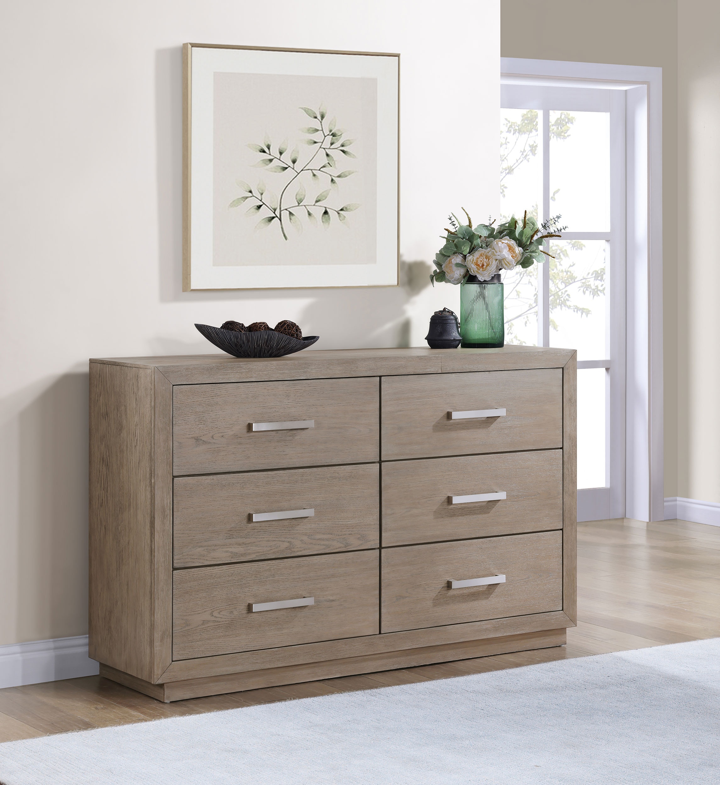 Coaster Bedroom Kenora 6-drawer Dresser Barley Brown 224853