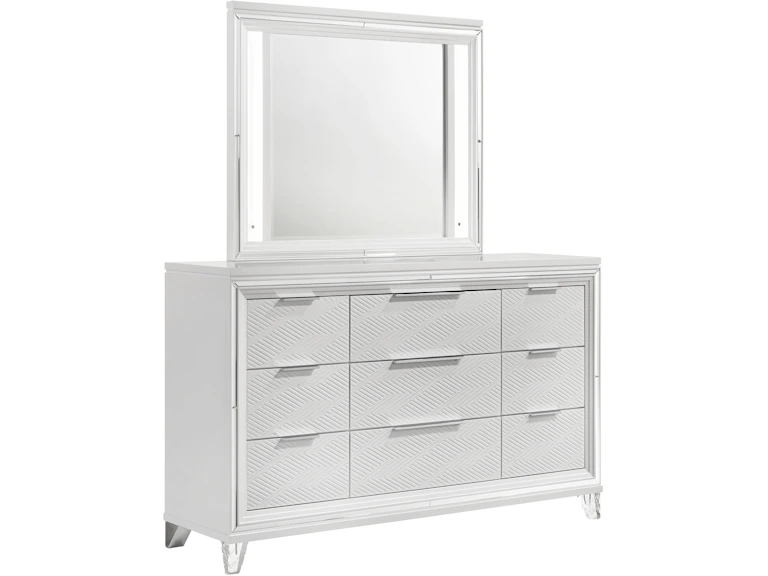white dresser mirrors Felicity Glossy 6-Drawer with Mirror the beautifully crafted piece is built to last Leah White Dresser & Mirror