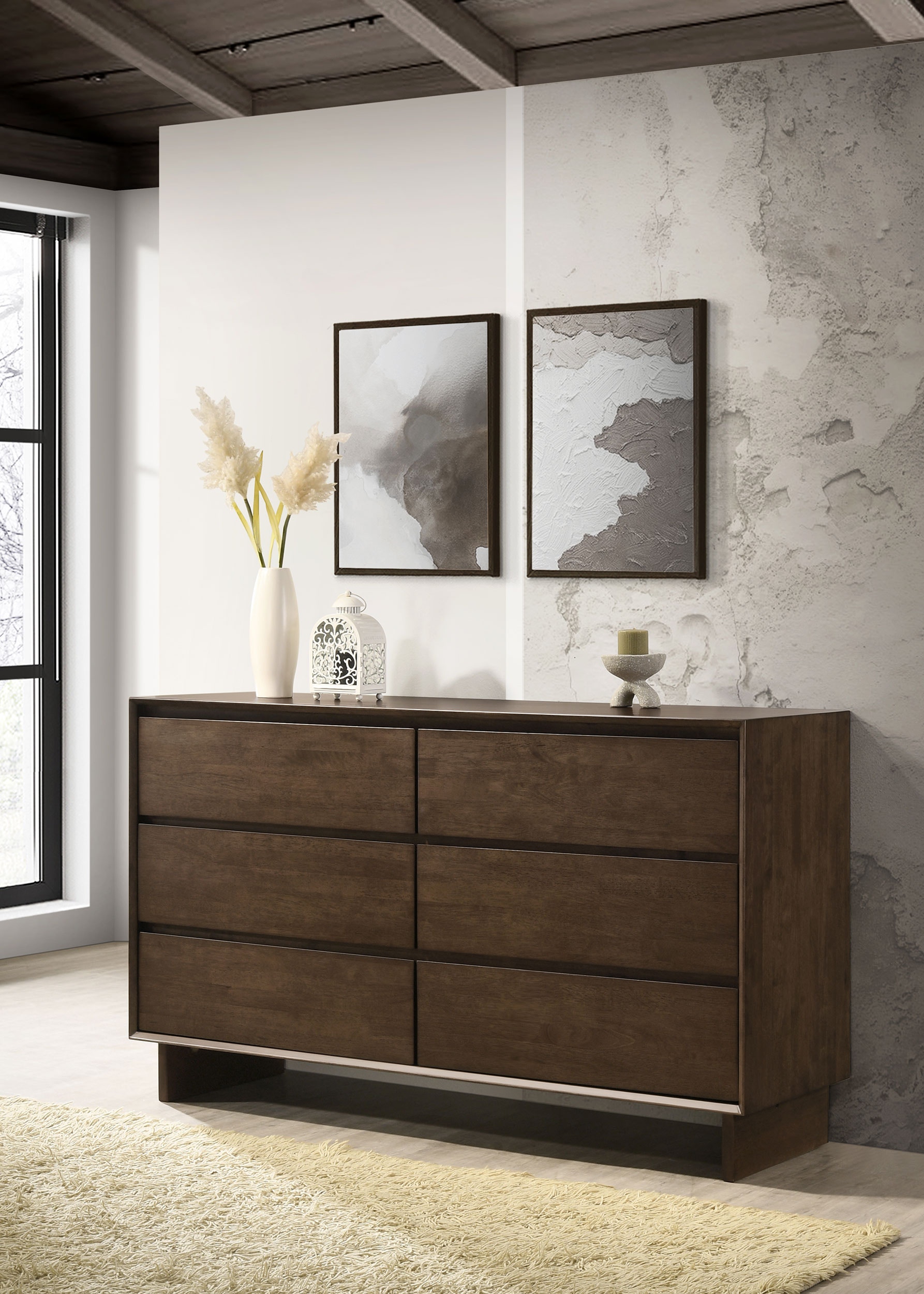 Coaster Bedroom Glenwood 6-drawer Dresser Cabinet Warm Brown 225013 -  Ferguson's House of Furniture