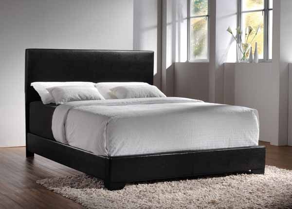 Coaster Bedroom Conner Casual Black Upholstered Eastern King Bed Box