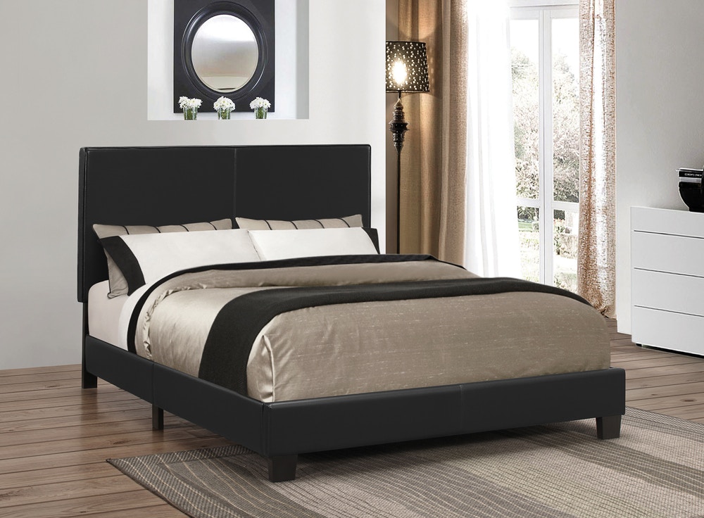 Coaster Bedroom Mauve Upholstered Full Panel Bed Black