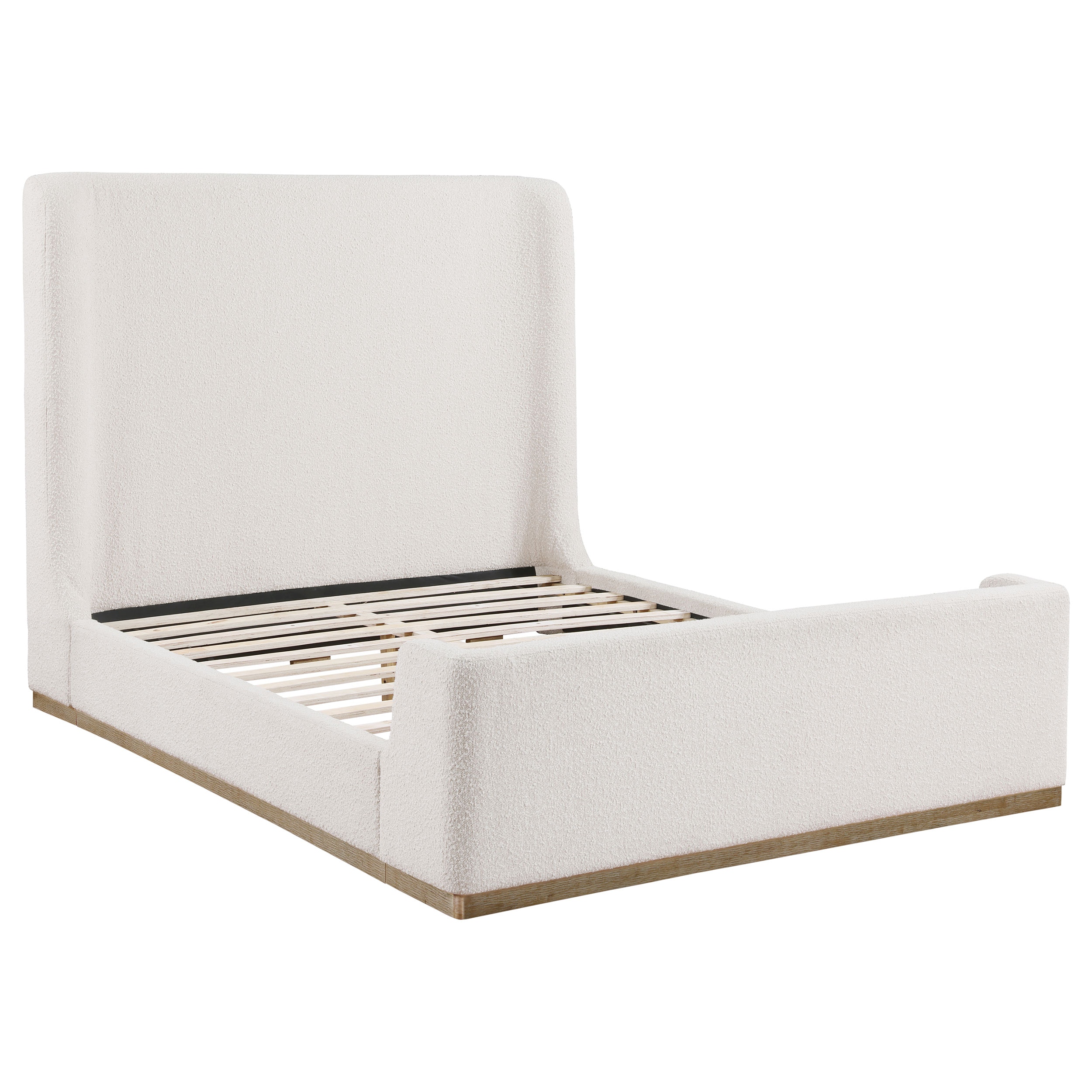 Coaster Nala Upholstered Queen Sleigh Bed Cream 302046Q