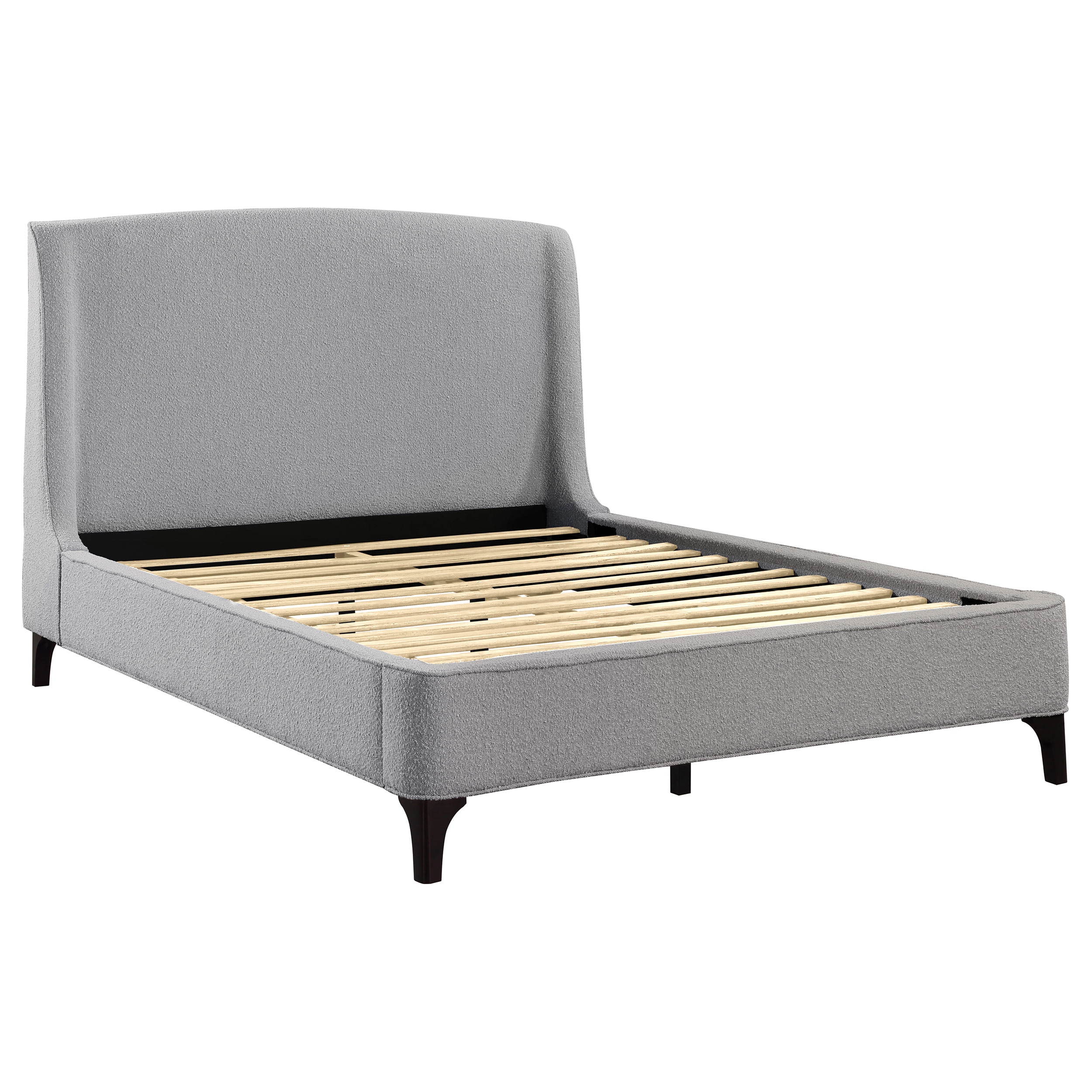 Coaster Mosby Upholstered Eastern King Wingback Bed Grey 306021KE