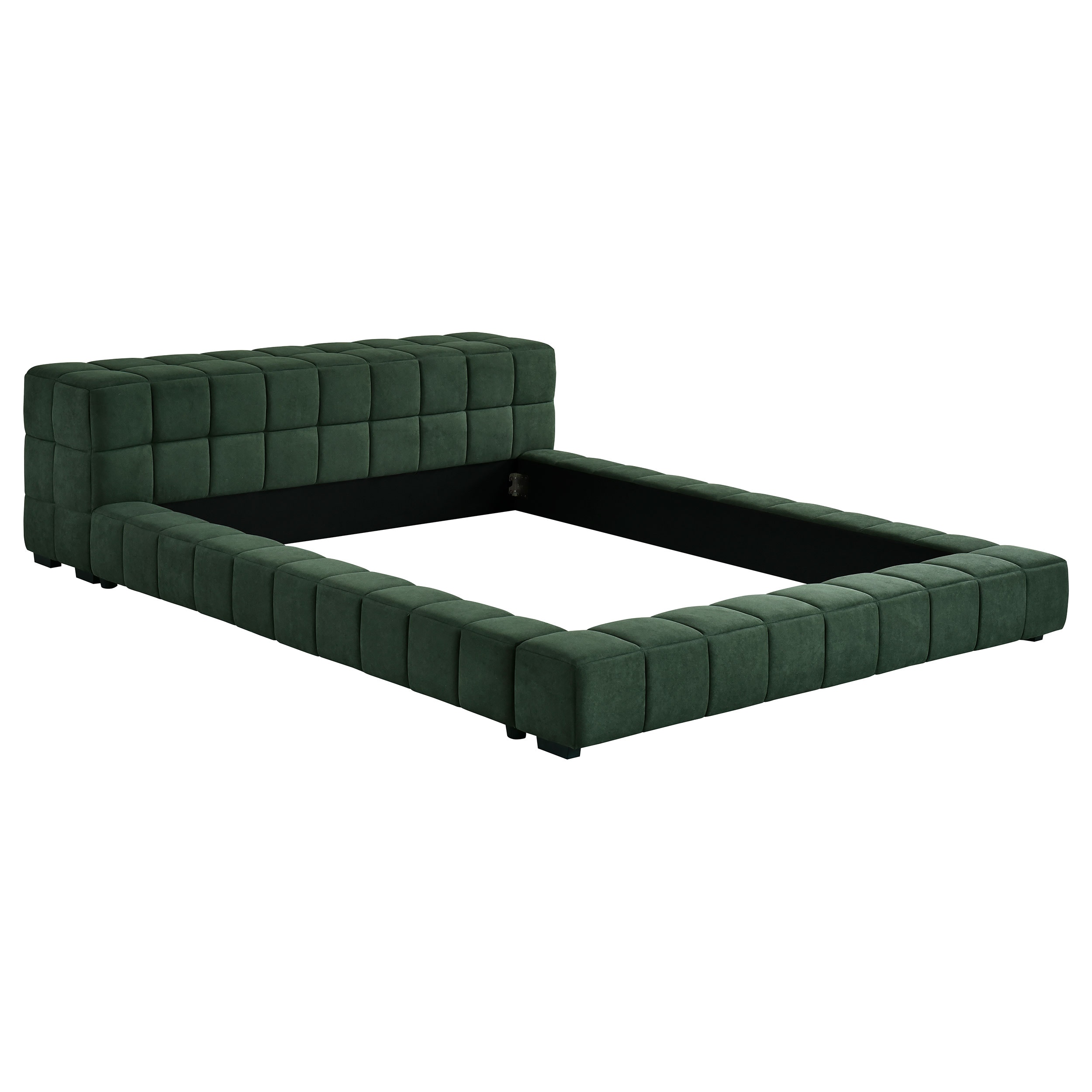 Coaster Trinity Upholstered Queen Platform Bed Green 306120Q