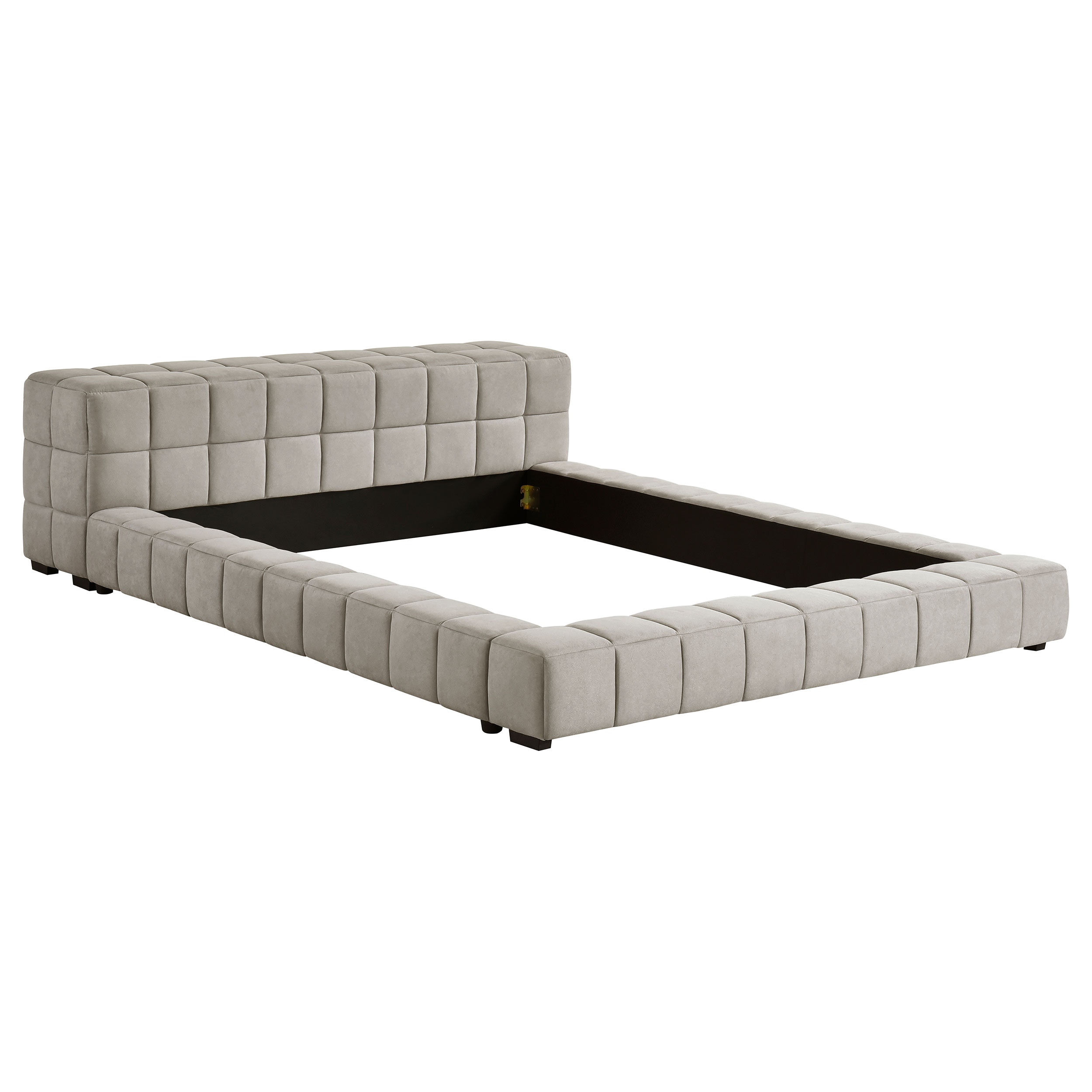 Coaster Trinity Upholstered Full Platform Bed Light Taupe 306121F