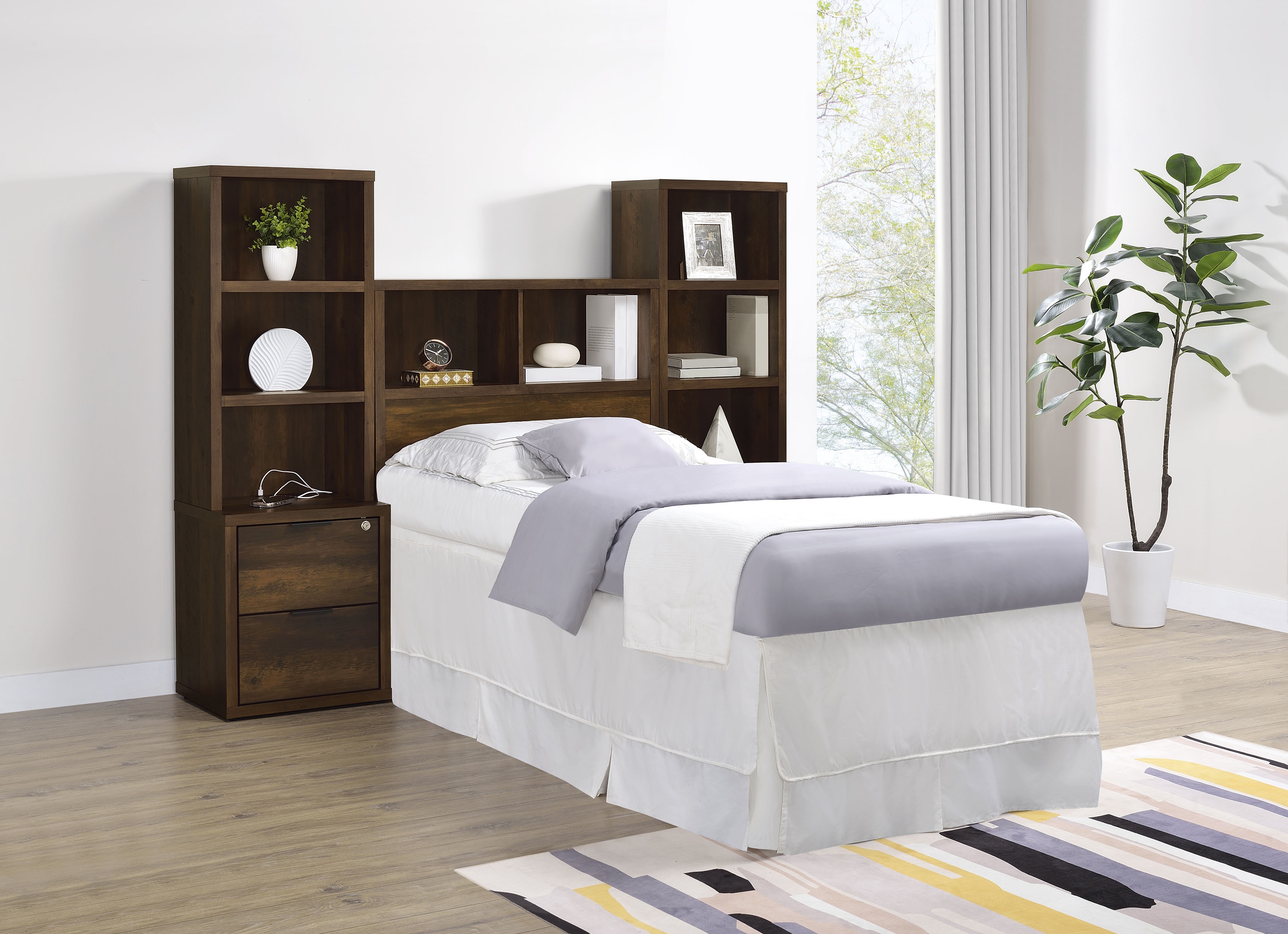  Westpark 3-piece Twin Bedroom Set Bookcase Headboard Pine 315881T-SET