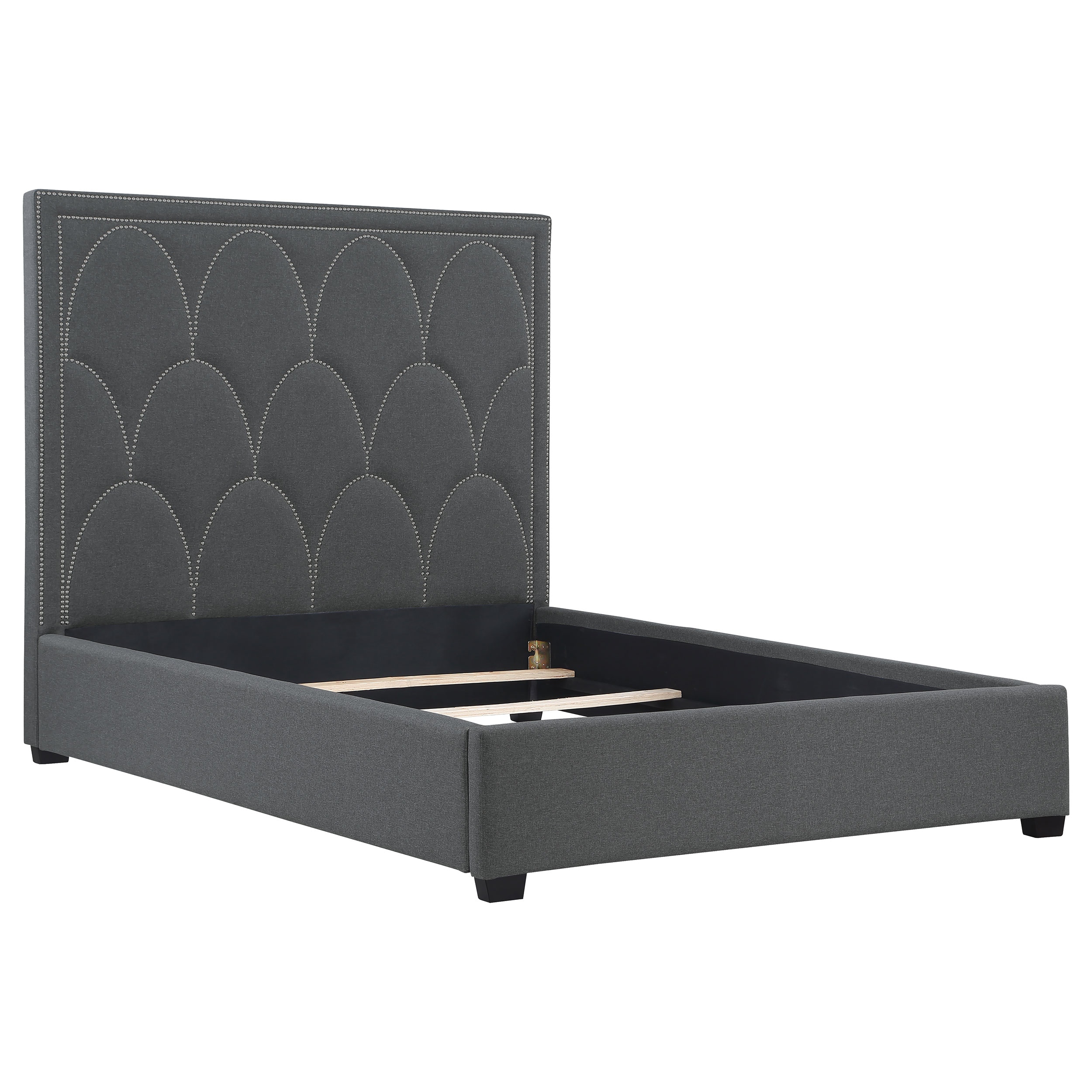 Coaster Bowfield Upholstered Queen Panel Bed Charcoal 315900Q