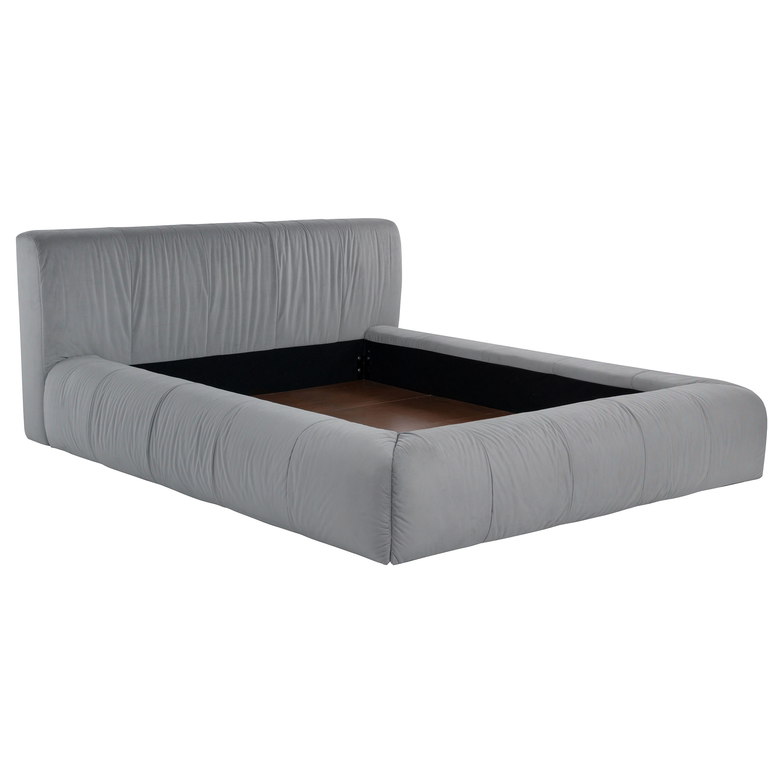Coaster Wilshire Upholstered Queen Platform Bed Grey 315981Q