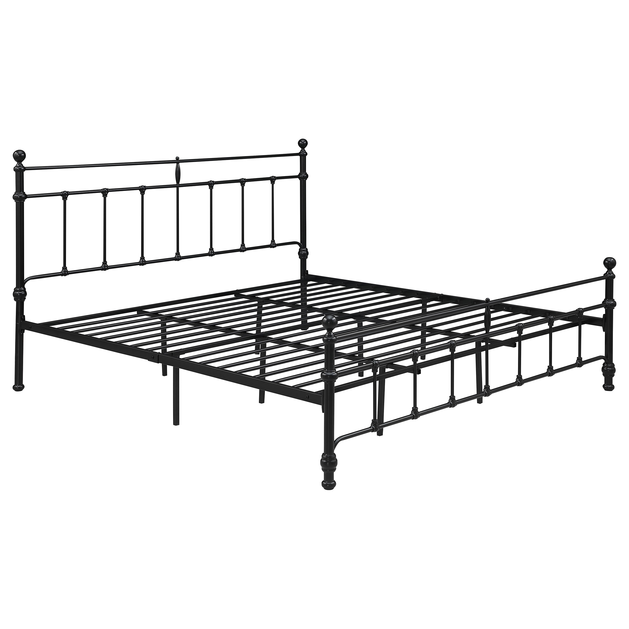 Coaster Novak 48-inch Metal Eastern King Open Frame Bed Matte Black 316001KE
