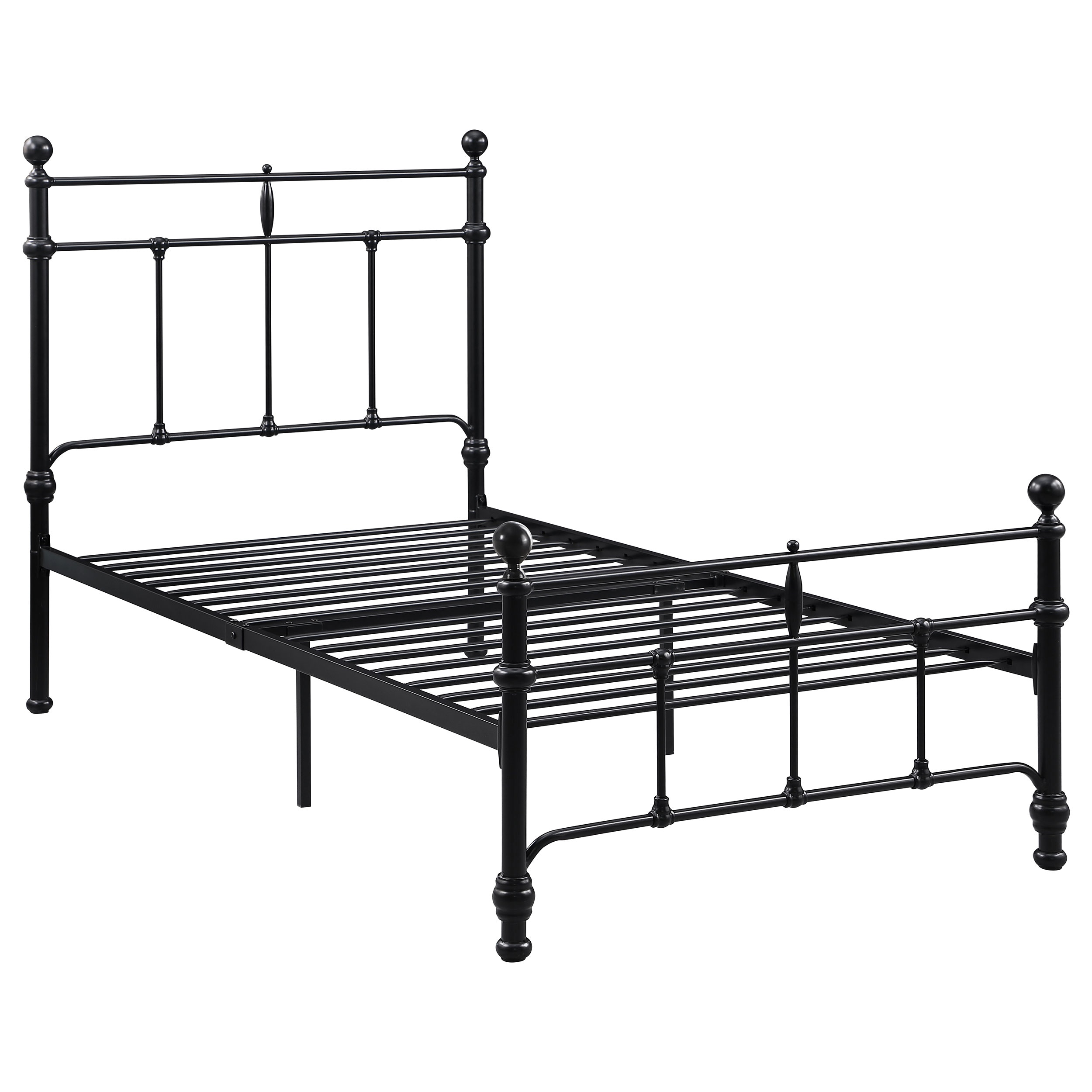 Coaster Novak 48-inch Metal Twin Open Frame Bed Matte Black 316001T