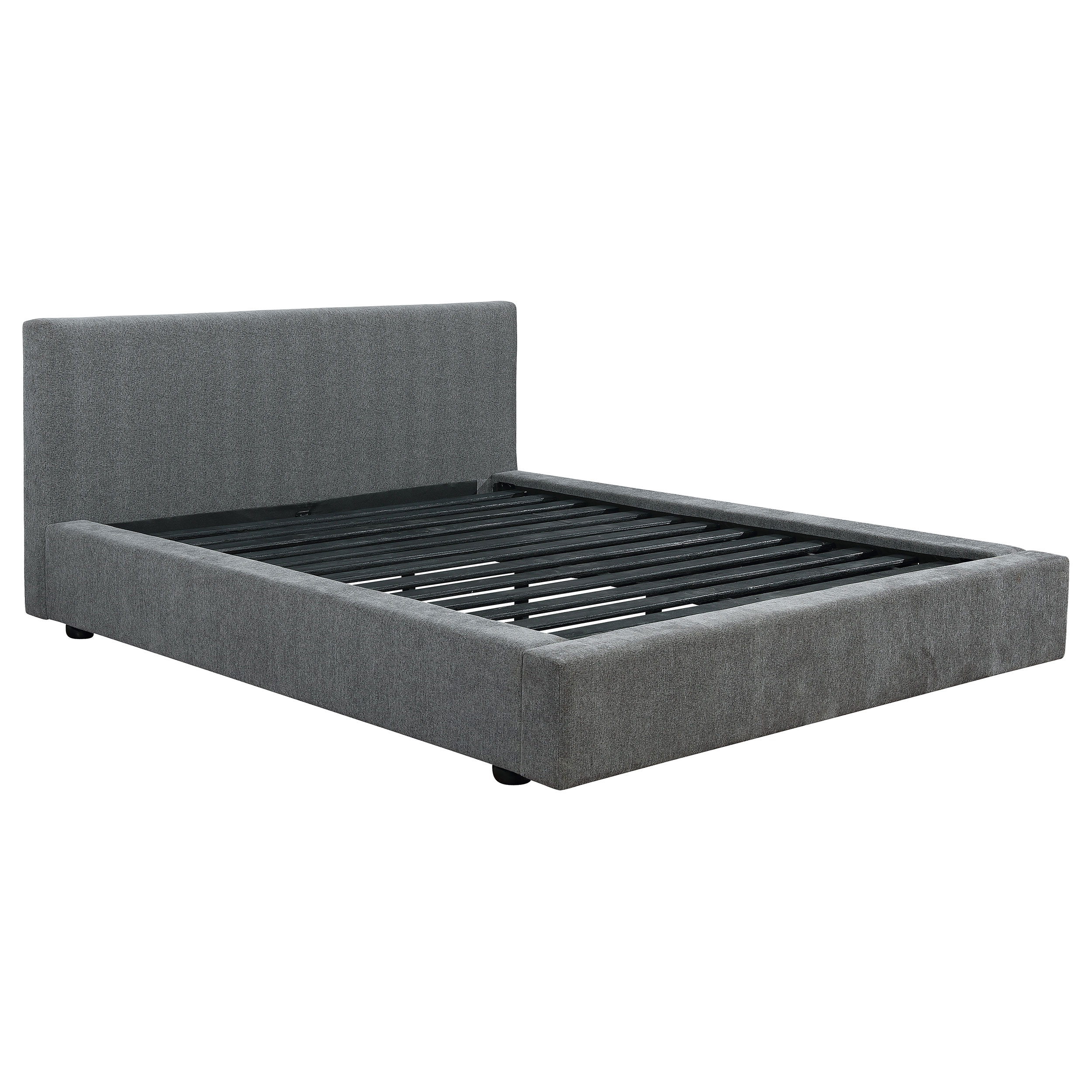  Gregory Upholstered Queen Panel Bed Graphite 