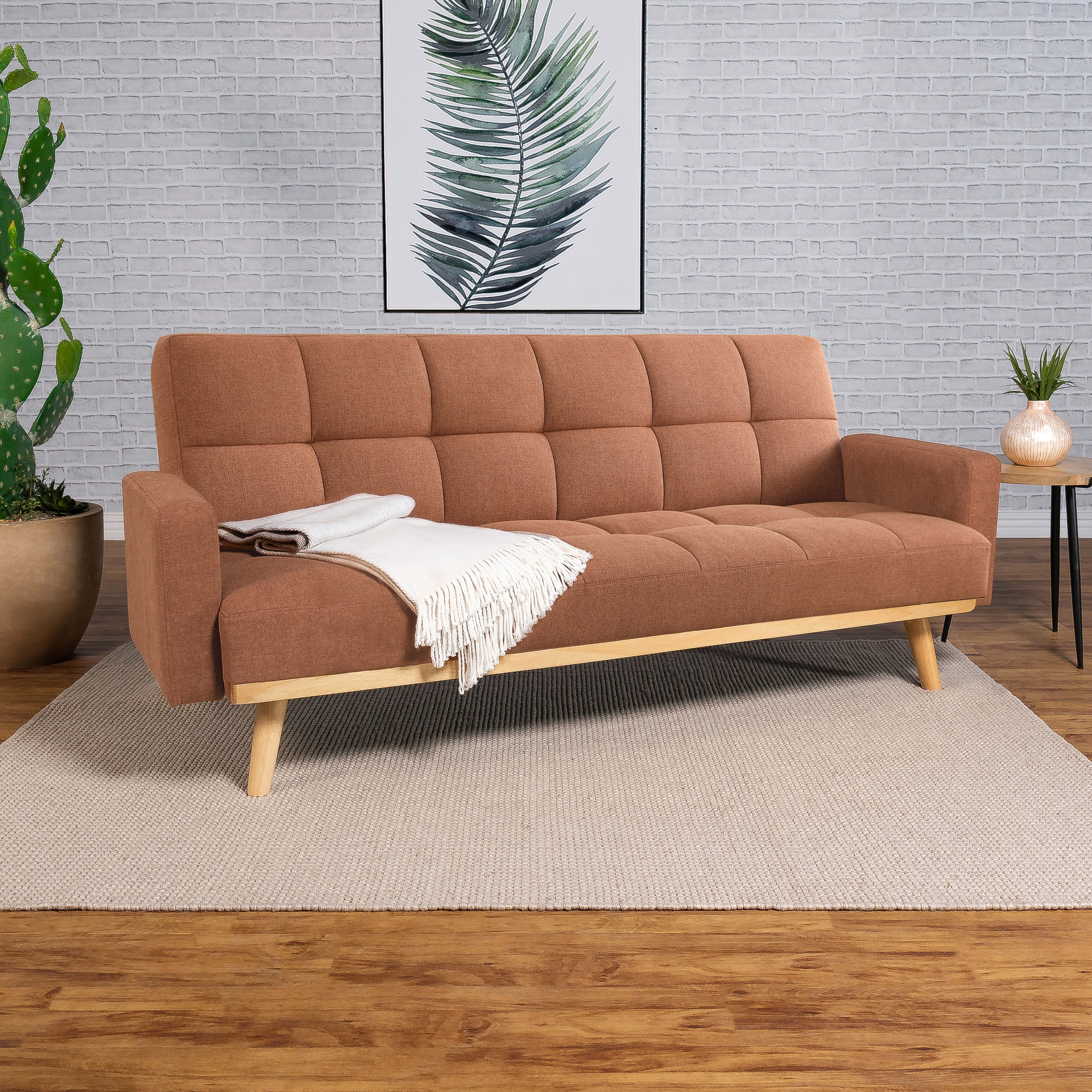 Coaster Living Room Kourtney Upholstered Tufted Convertible Sofa