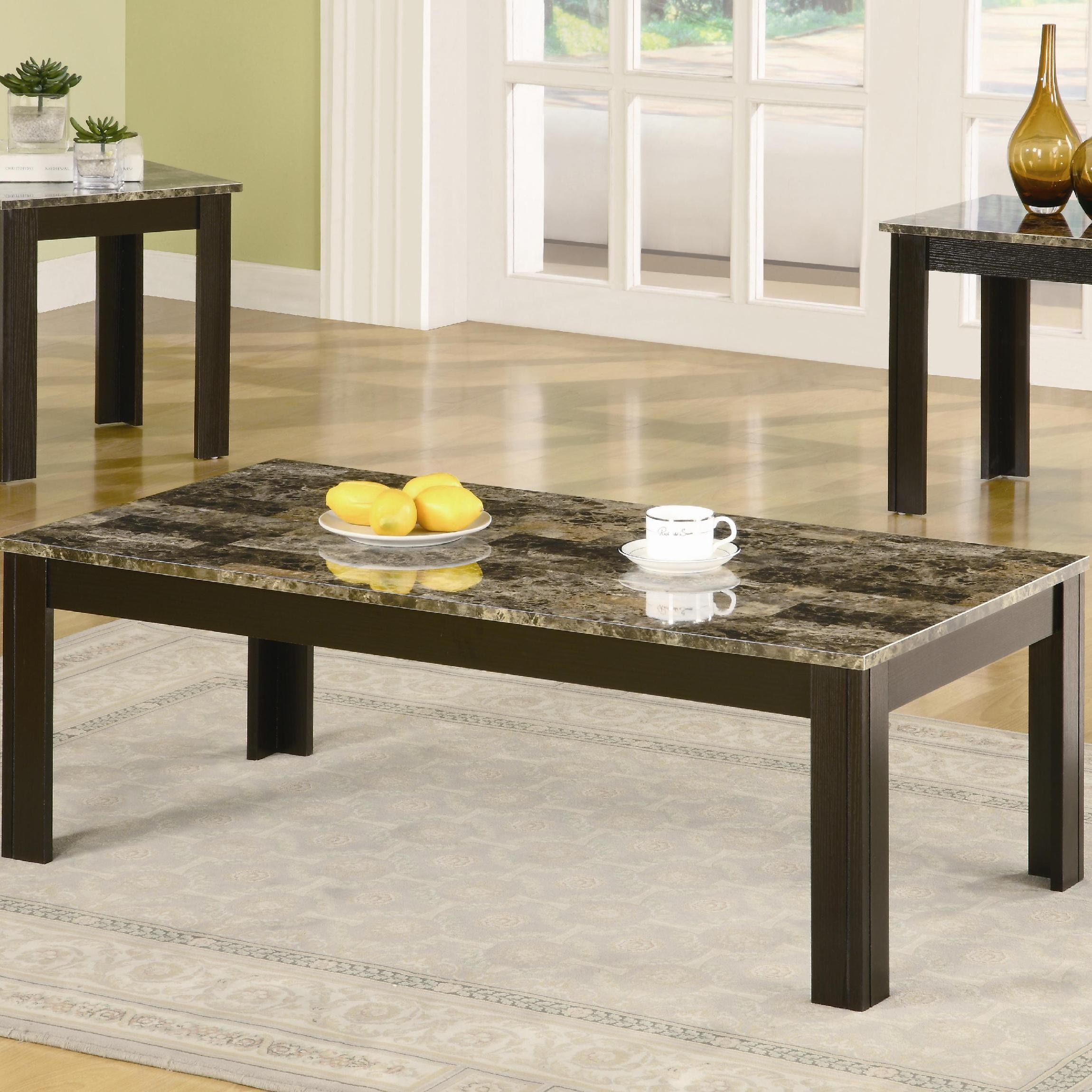 Coaster furniture 3 piece deals coffee table set