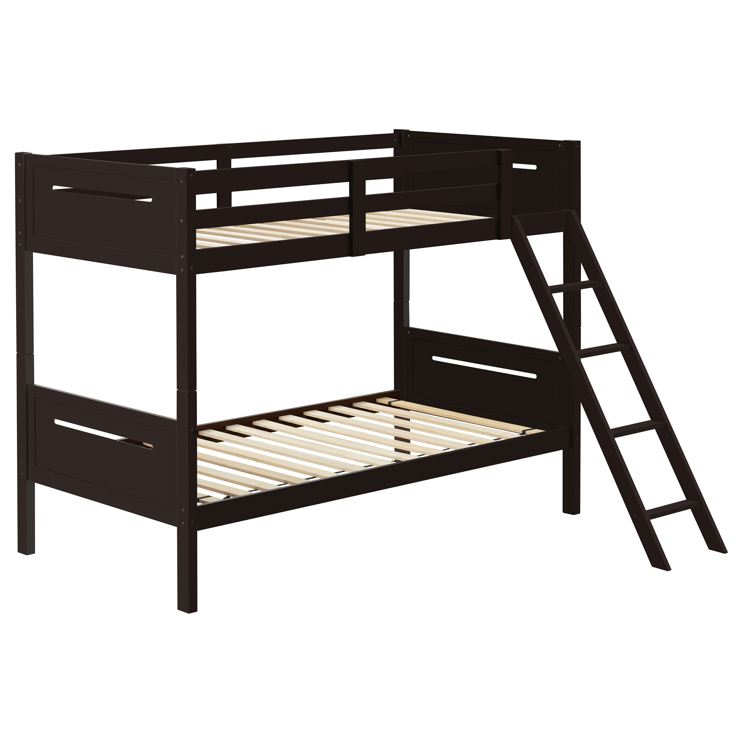 Coaster Littleton Wood Twin Over Twin Bunk Bed Espresso 405051BRN