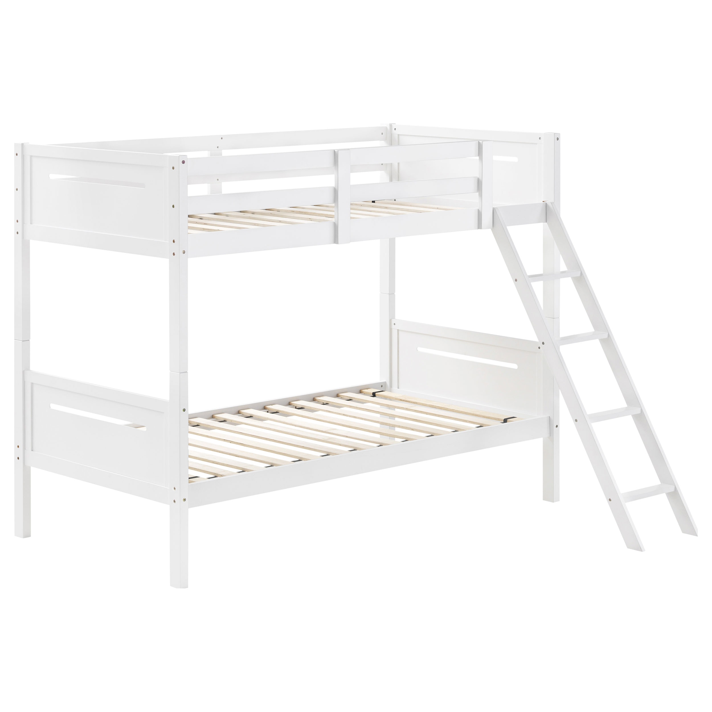 Coaster Littleton Wood Twin Over Twin Bunk Bed White 405051WHT