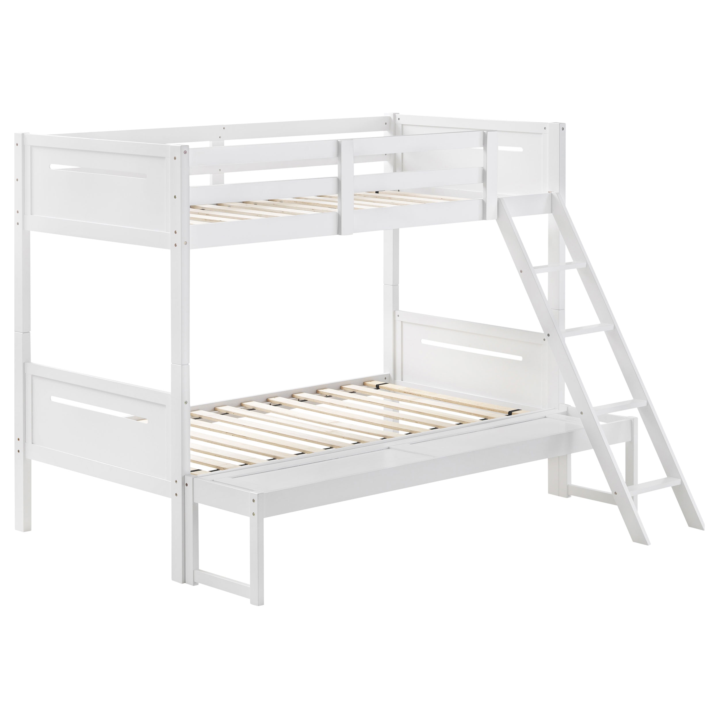 Coaster Littleton Wood Twin Over Full Bunk Bed White 405052WHT