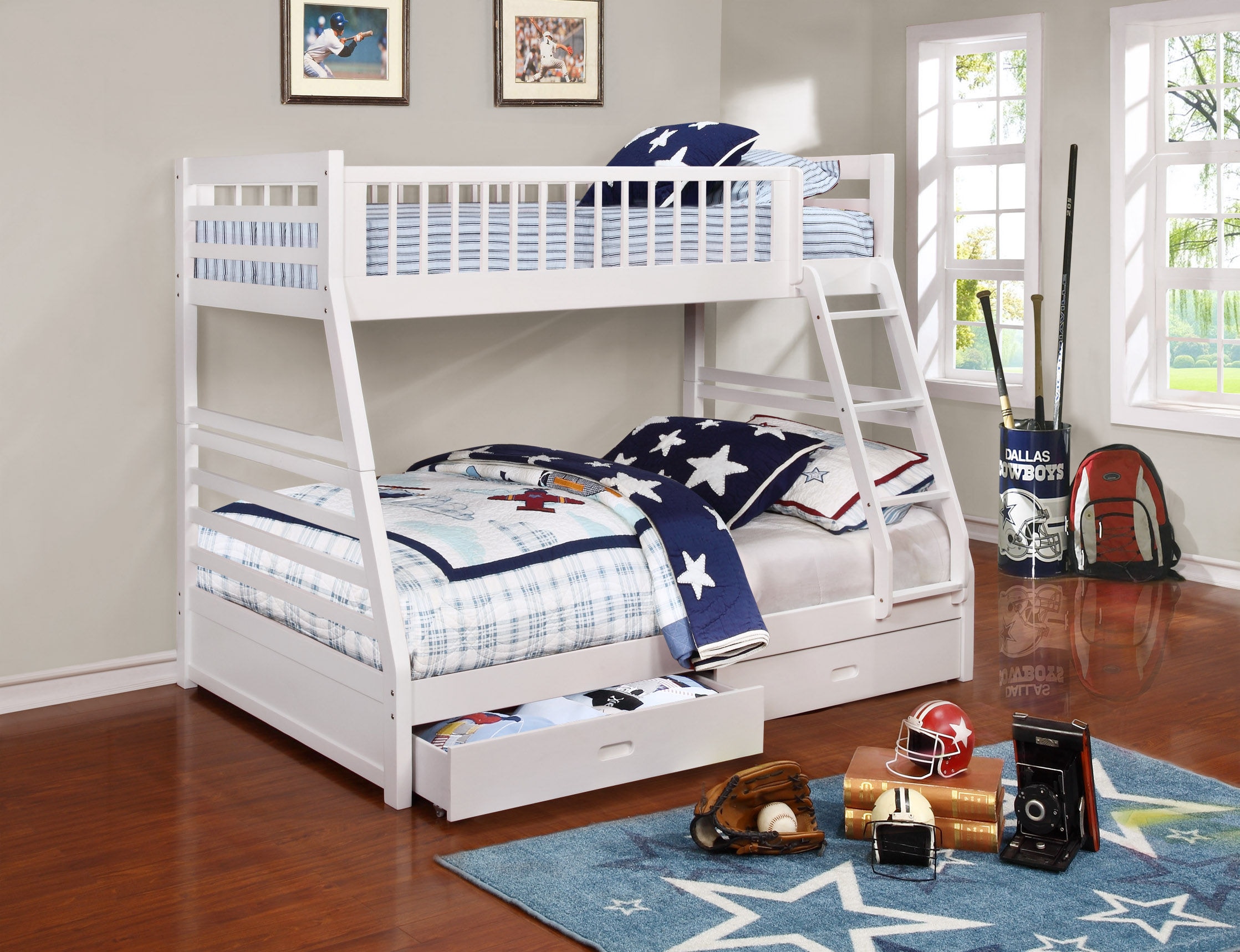 pierre twin over full bunk bed with drawers