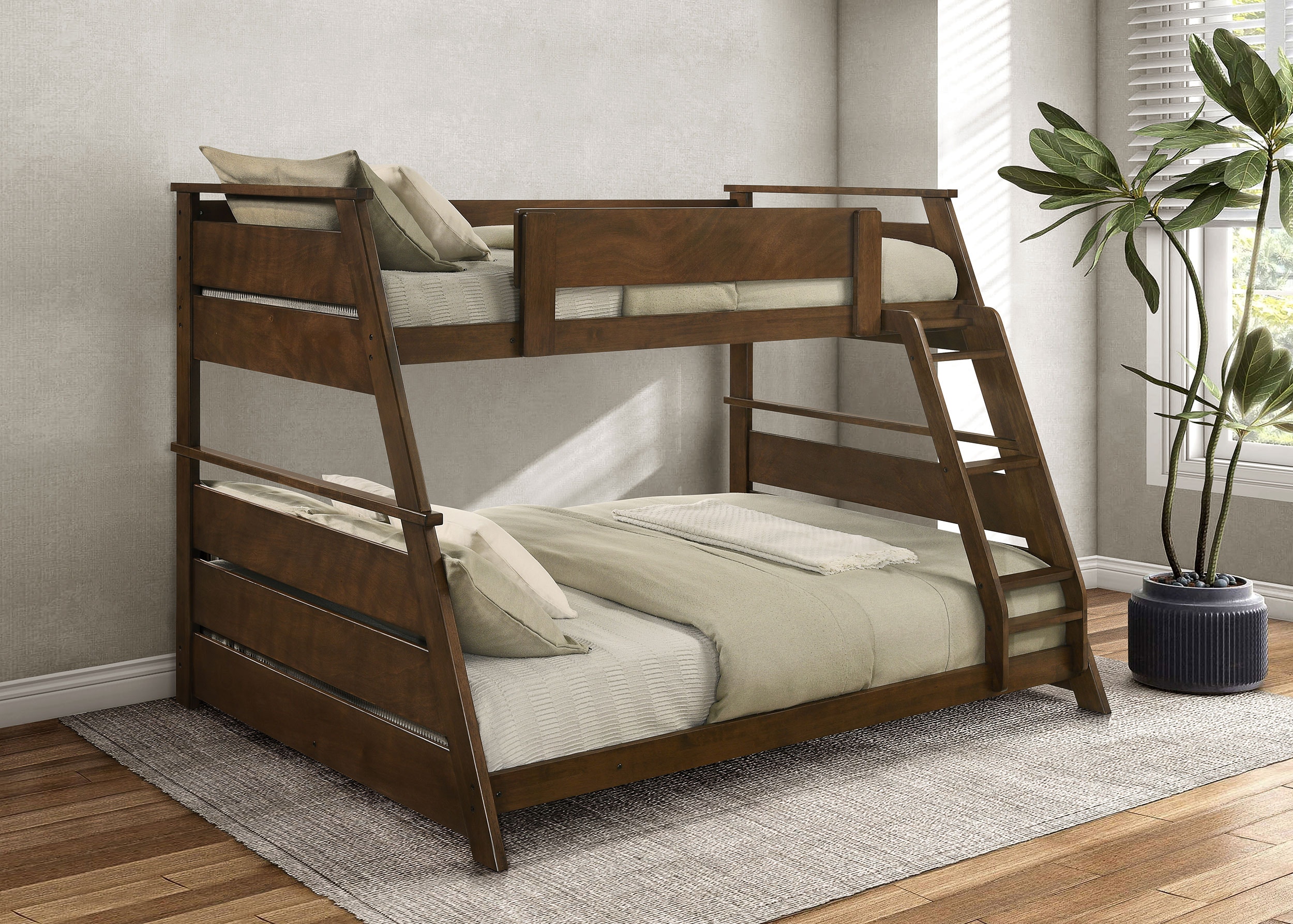 Coaster Bedroom Holden Wood Veneer Twin Over Full Bunk Bed