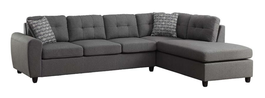 Coaster Living Room Stonenesse Upholstered Sectional Chaise Sofa 