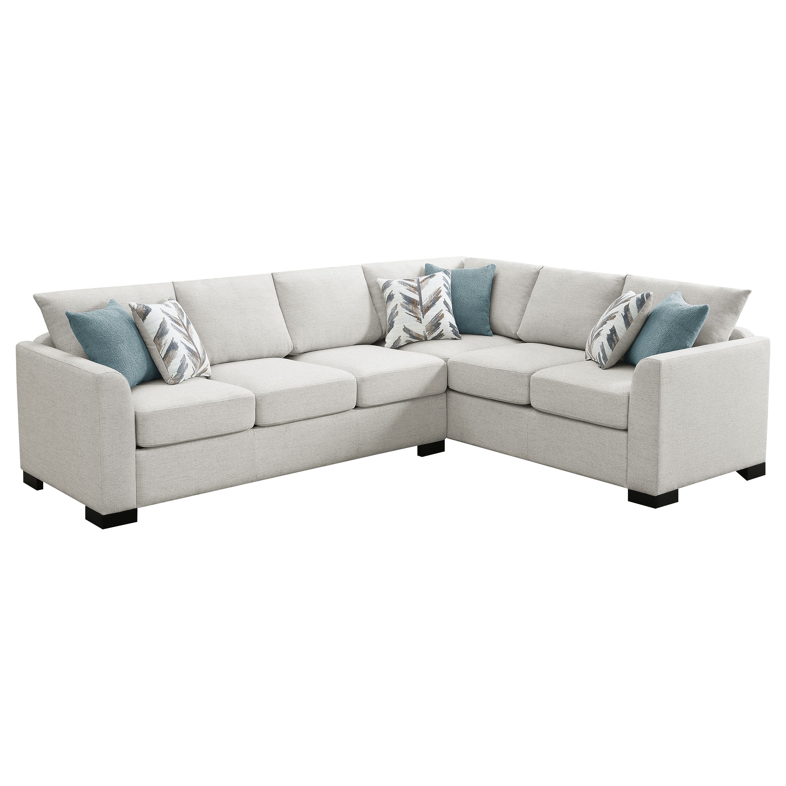 Coaster Living Room Ashford Chenille Upholstered Sleeper Sectional