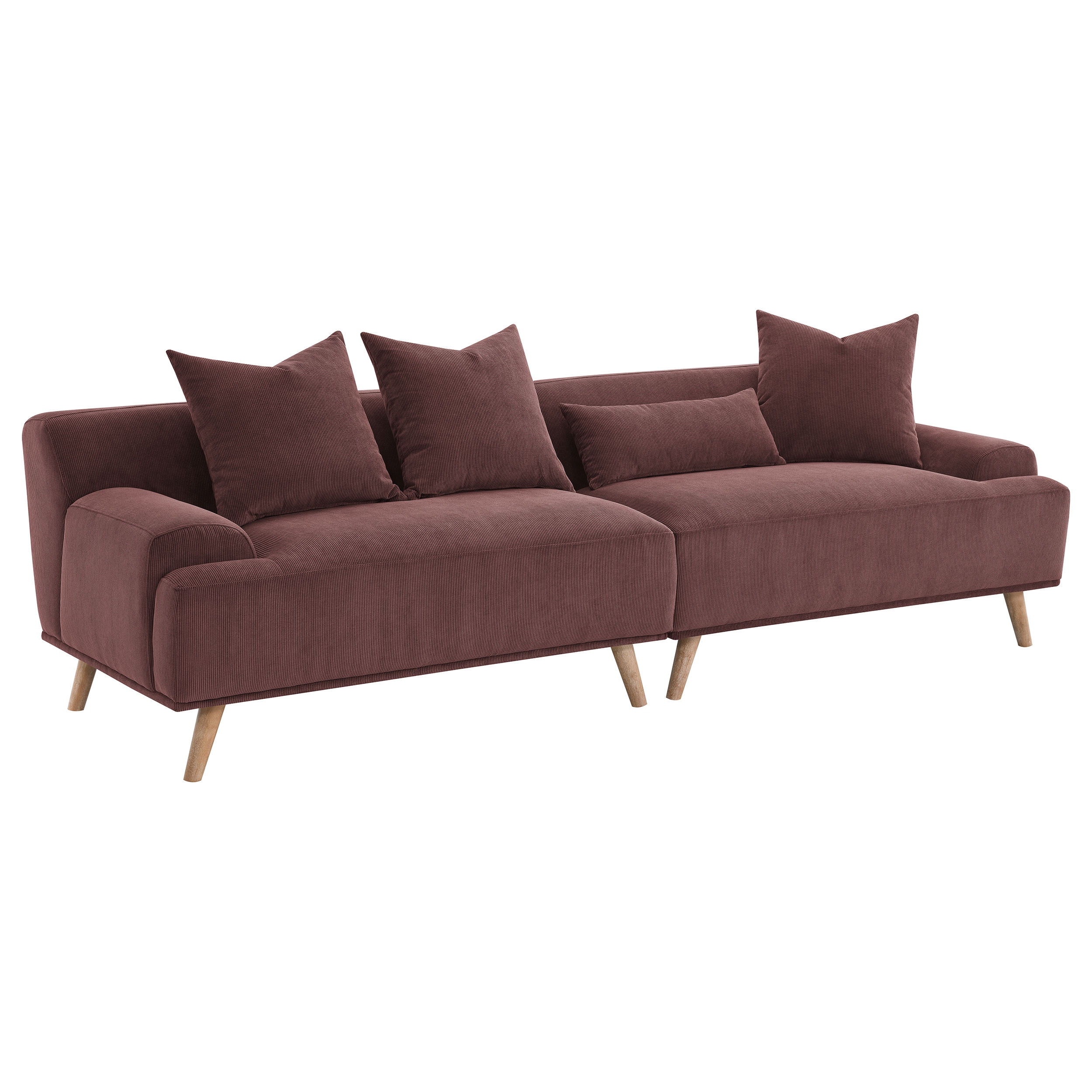 Coaster Living Room Elizabeth Corduroy Upholstered Extra Long Sofa