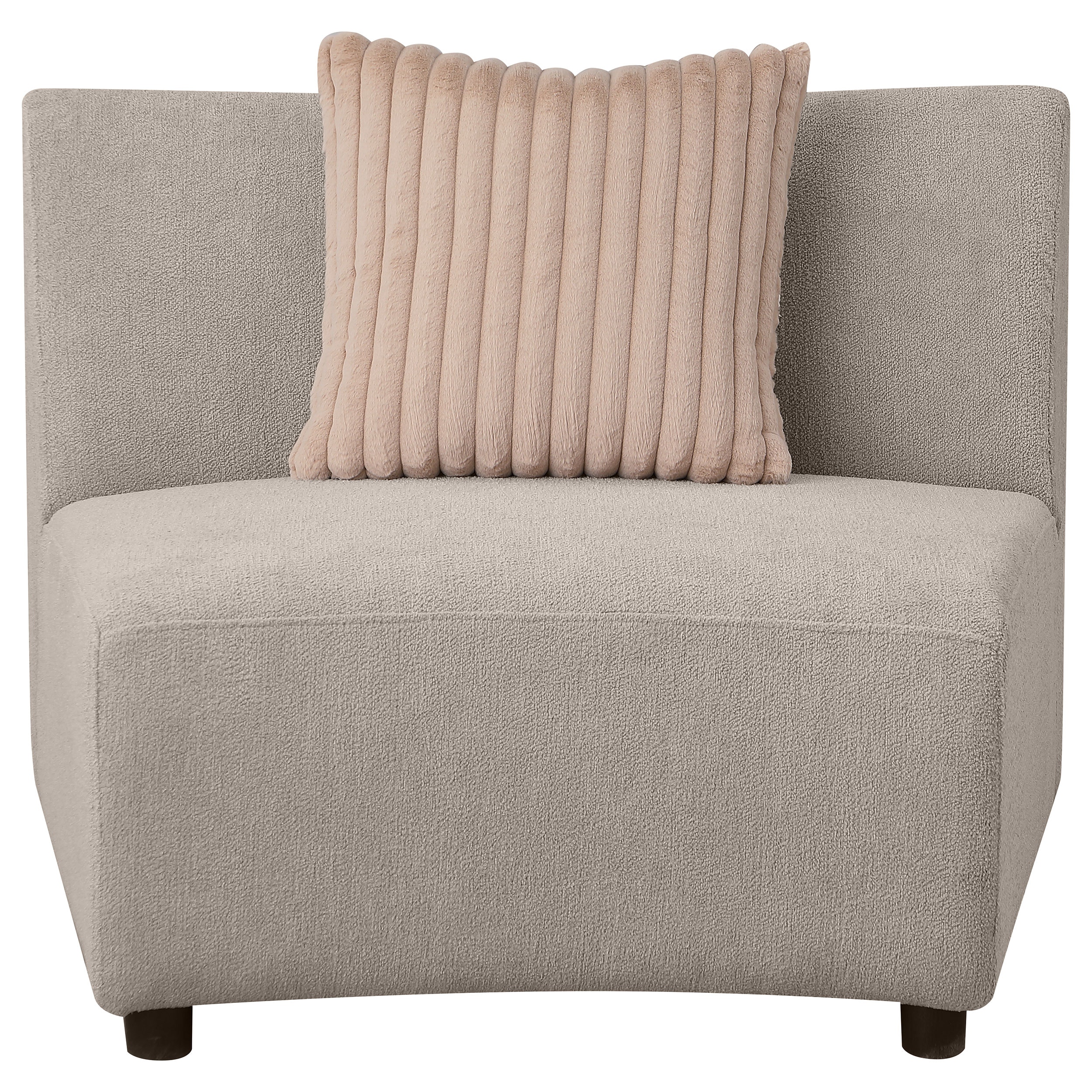Coaster Living Room Fayette Upholstered Armless Chair Greige