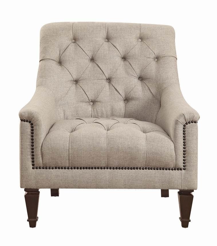 Coaster Living Room Avonlea Traditional Beige Chair 505643 Leon