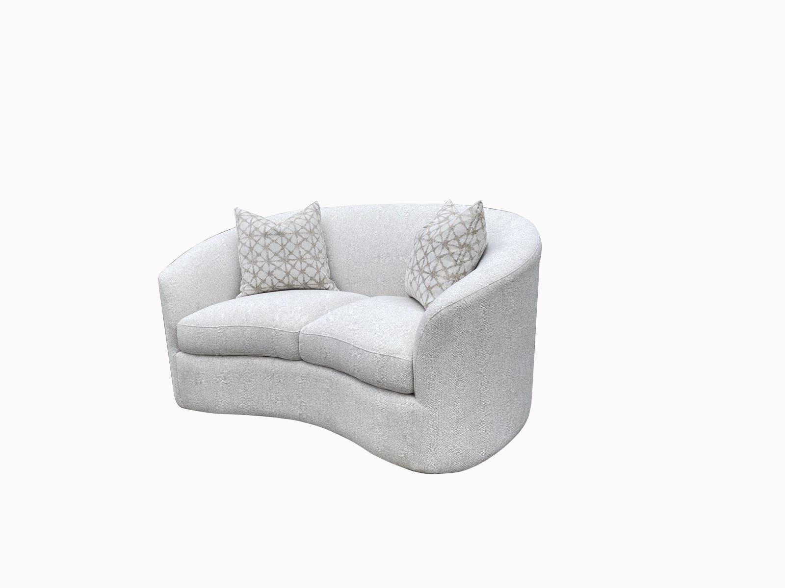 Coaster Living Room Rainn Boucle Upholstered Sloped Arm Loveseat 