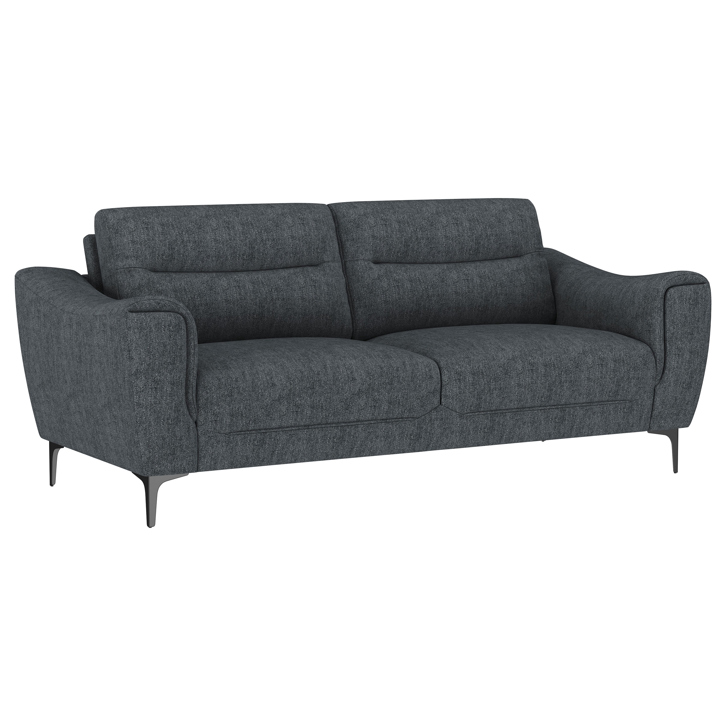 Coaster Living Room Nolan Upholstered Sloped Track Arm Sofa