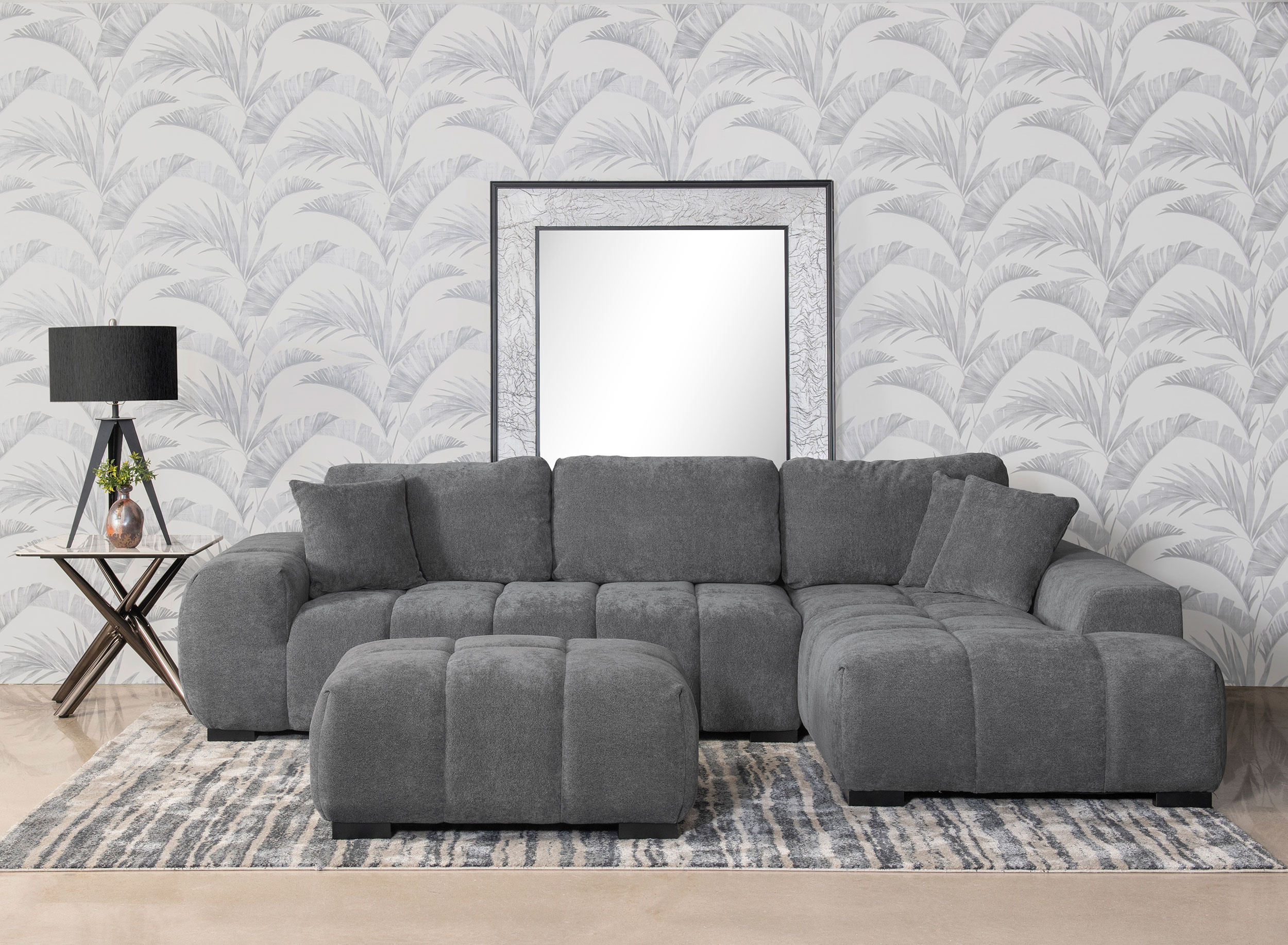 Coaster Living Room Octavia Upholstered Sectional Chaise Sofa