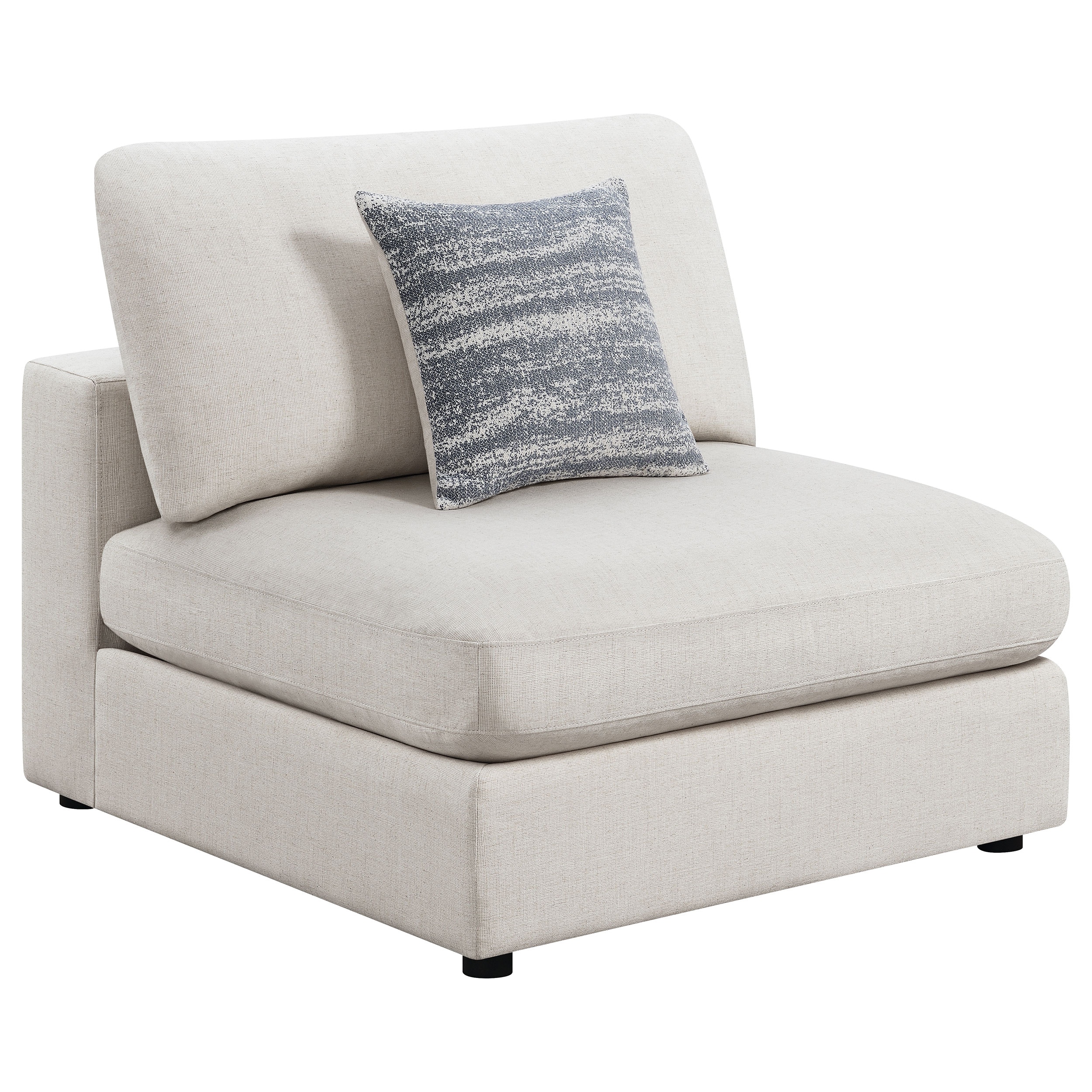 Coaster Living Room Serene Upholstered Armless Chair Beige 551321 - Main Image