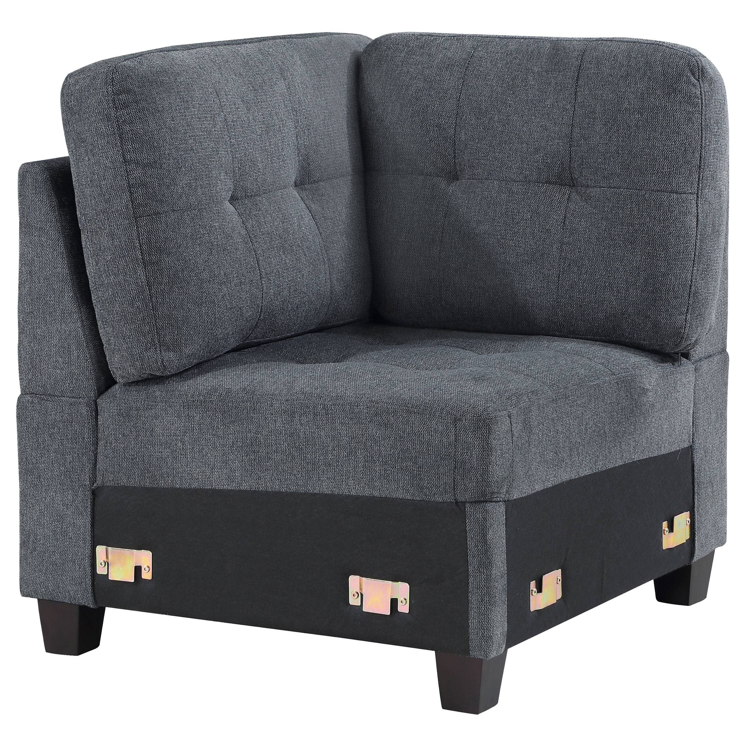 Coaster Georgina Upholstered Corner Chair Steel Grey 551702