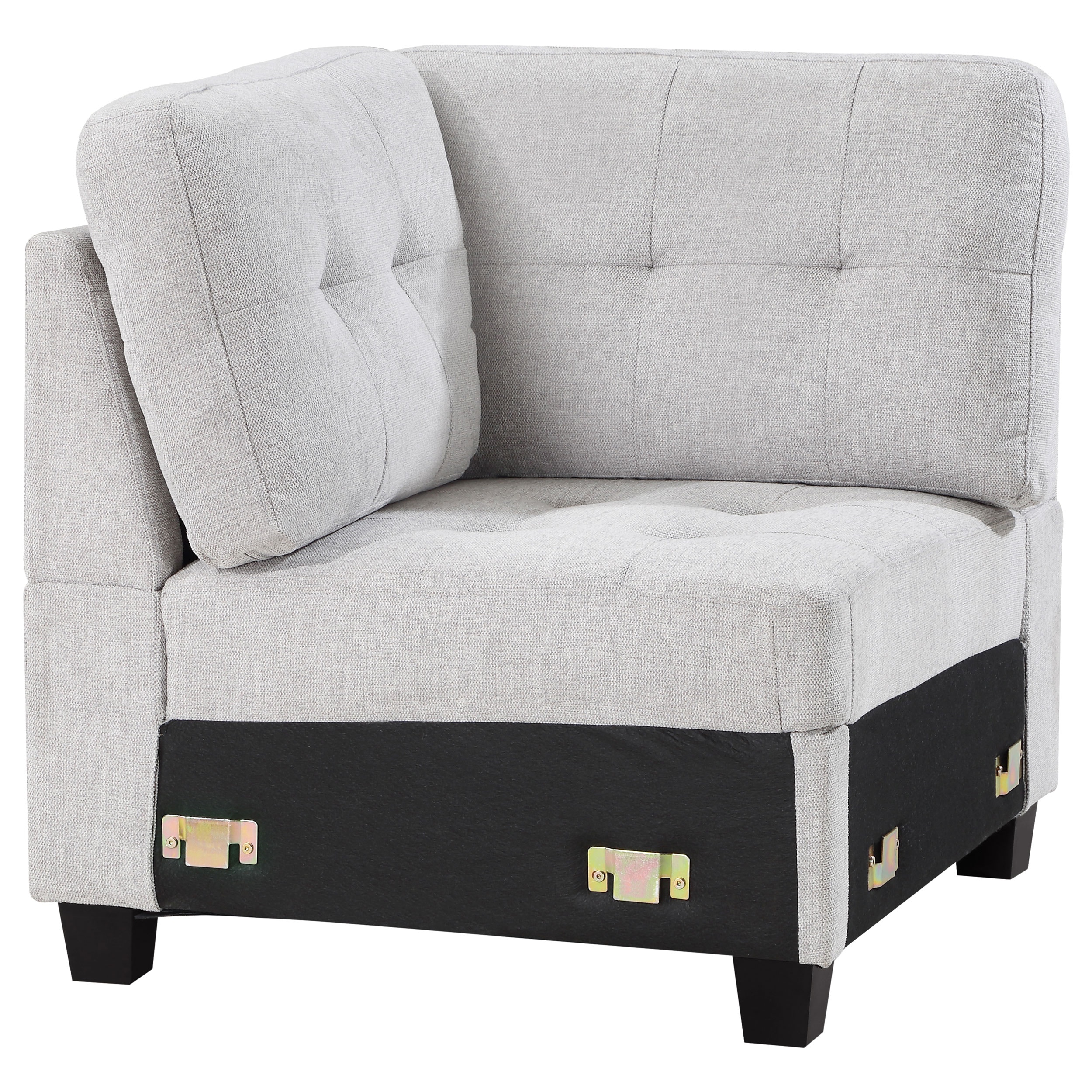Coaster Georgina Upholstered Corner Chair Steel Beige 551706
