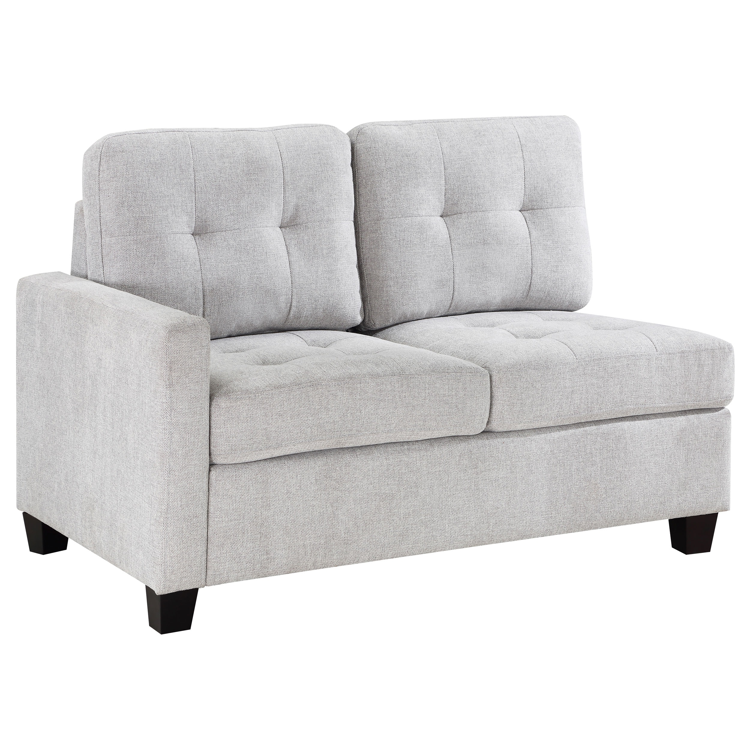 Coaster Georgina Upholstered Left Arm Facing Chair Steel Beige 551708LAF