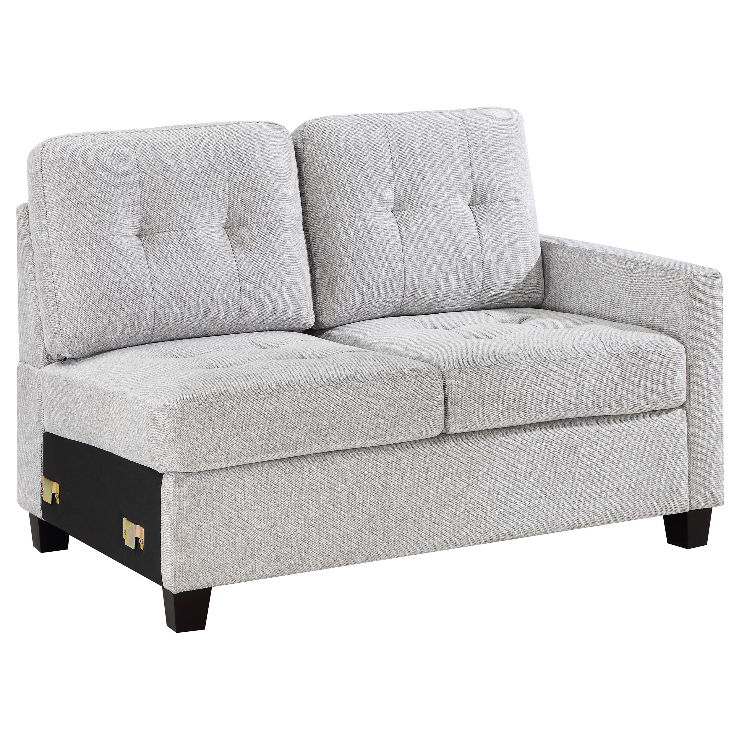 Coaster Georgina Upholstered Right Arm Facing Chair Steel Beige 551708RAF