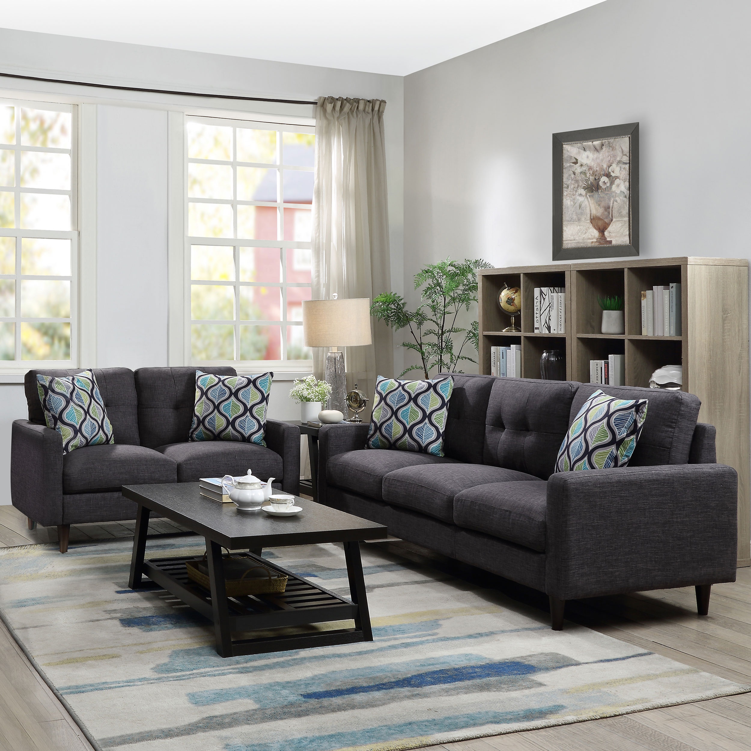Coaster Living Room Watsonville 2-piece Upholstered Track Arm Sofa