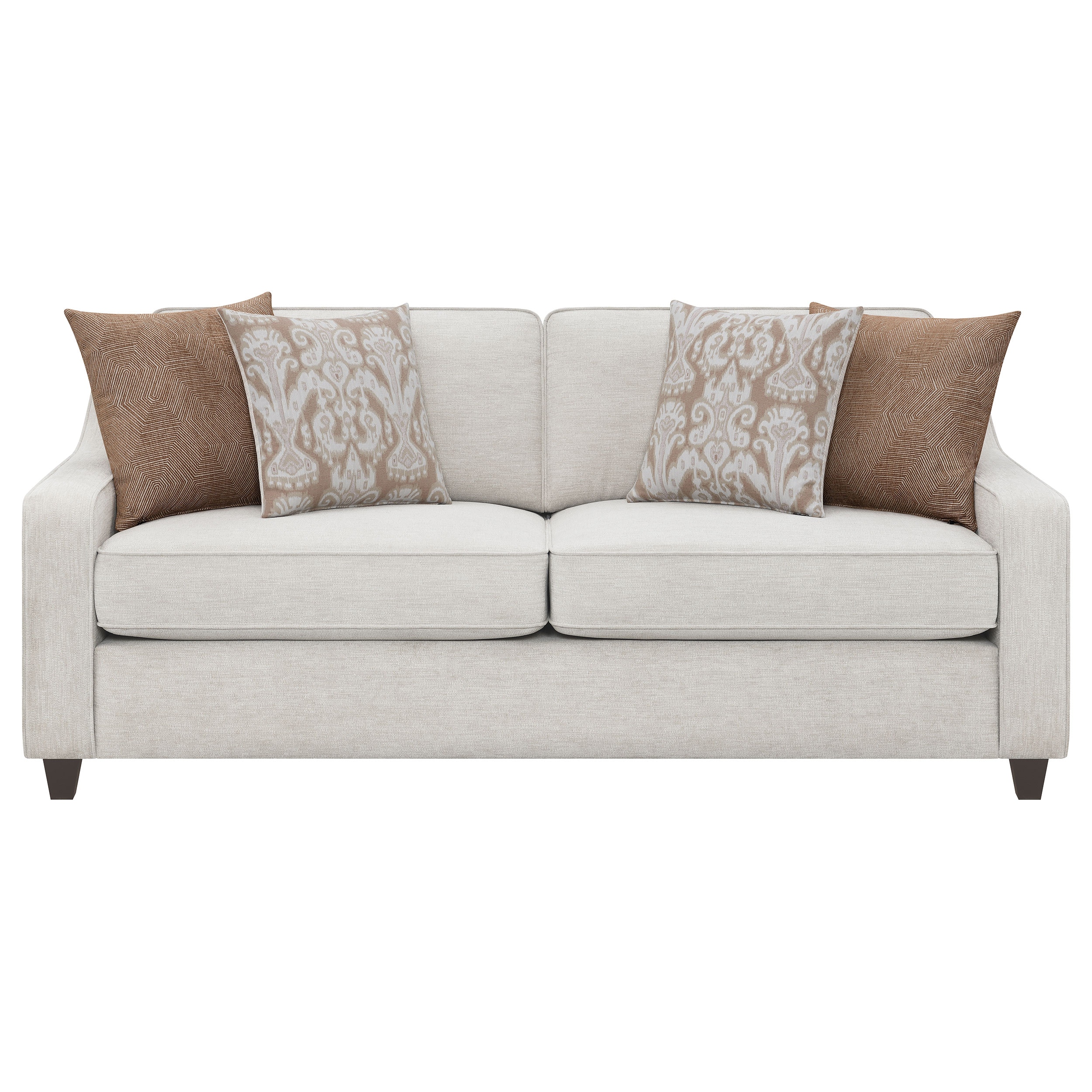 Coaster Living Room Christine Upholstered Sloped Arm Sofa Beige
