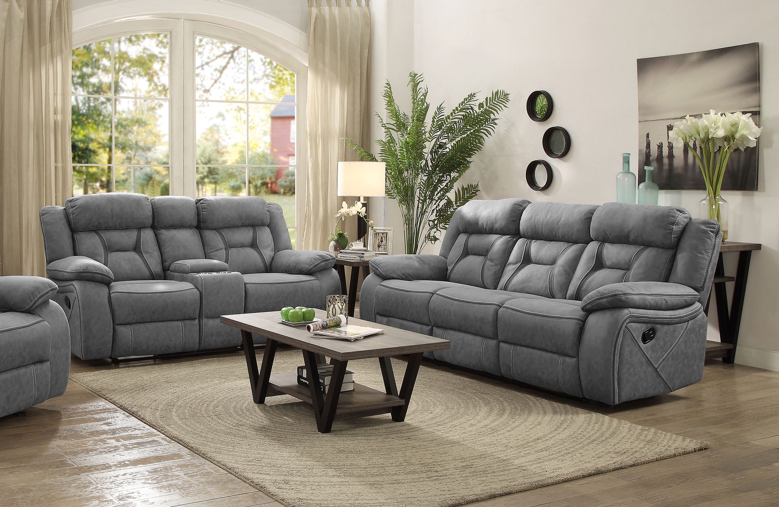 Coaster Living Room Higgins 2-piece Upholstered Motion Reclining