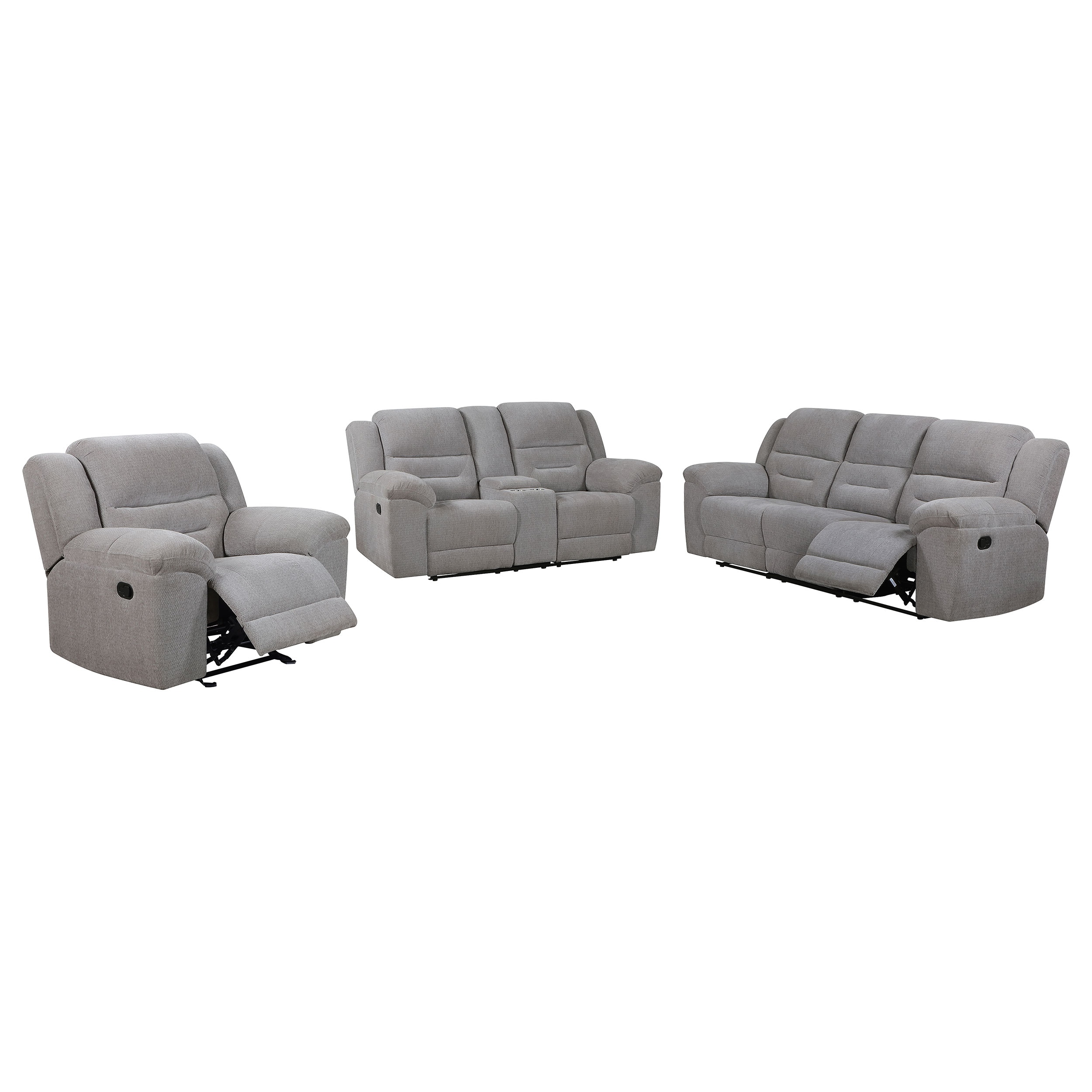 Coaster Living Room Gilson 3-piece Chenille Upholstered Reclining