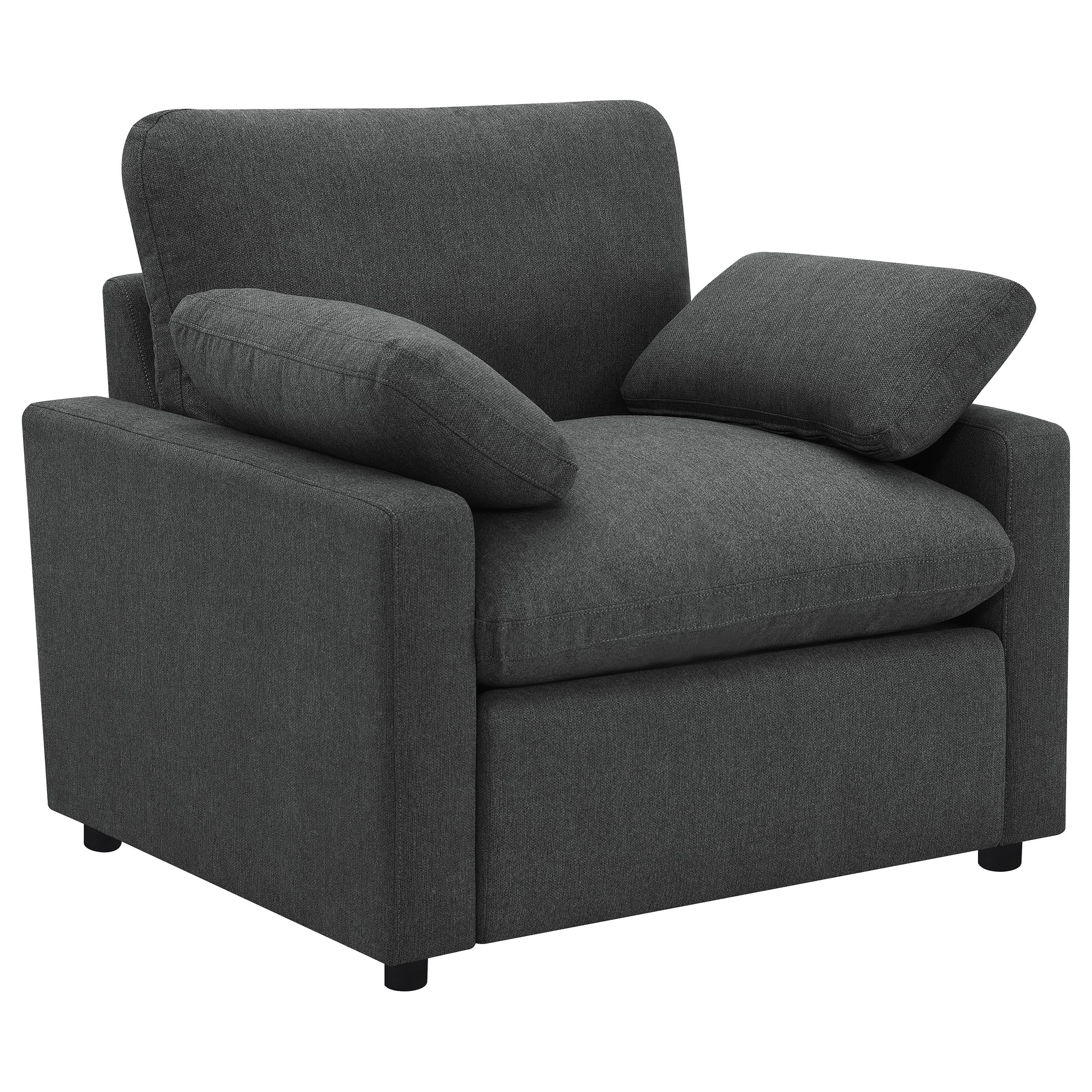  Collins Upholstered Power Recliner Chair Dark Grey 