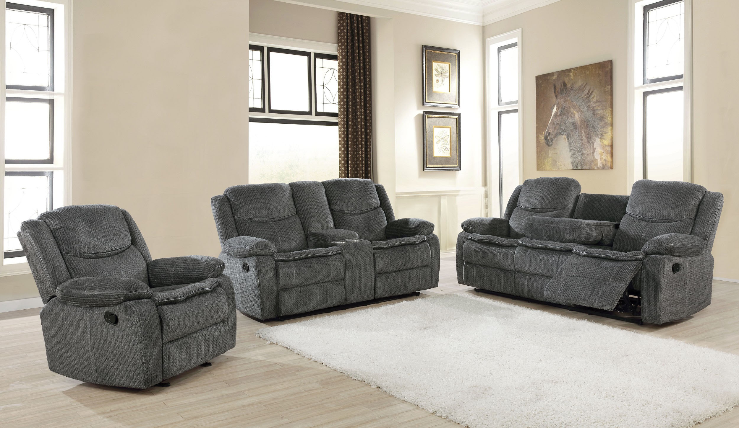 Coaster Living Room 3 Piece Set 610254 S3 Valeri Furniture