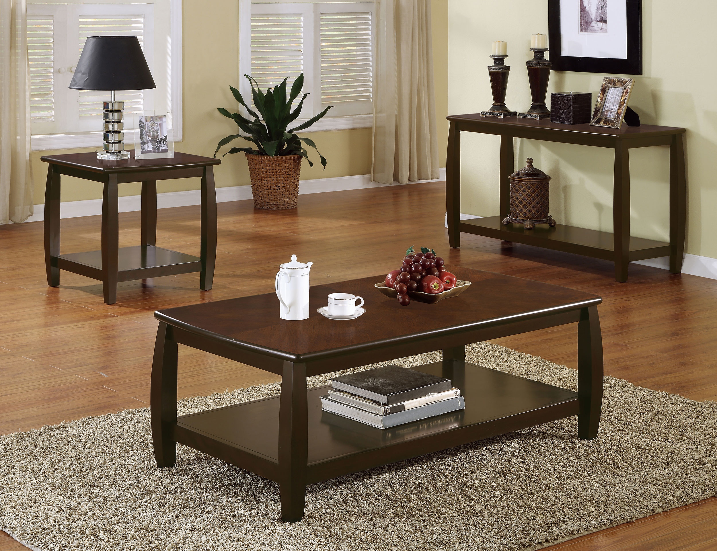 Coaster Living Room Dixon 1-shelf Rectangular Wood Coffee Table